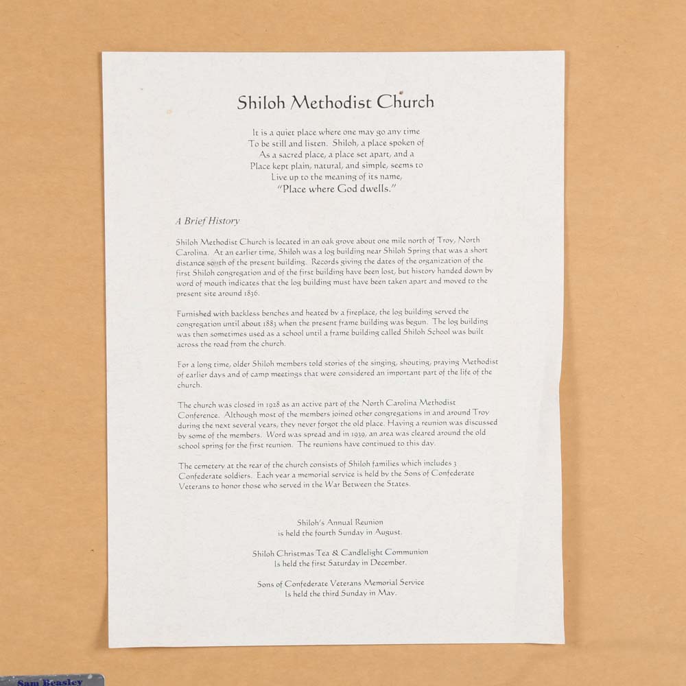 Wayne Schaefer Limited Edition Offset Lithograph  "Shiloh Methodist Church"