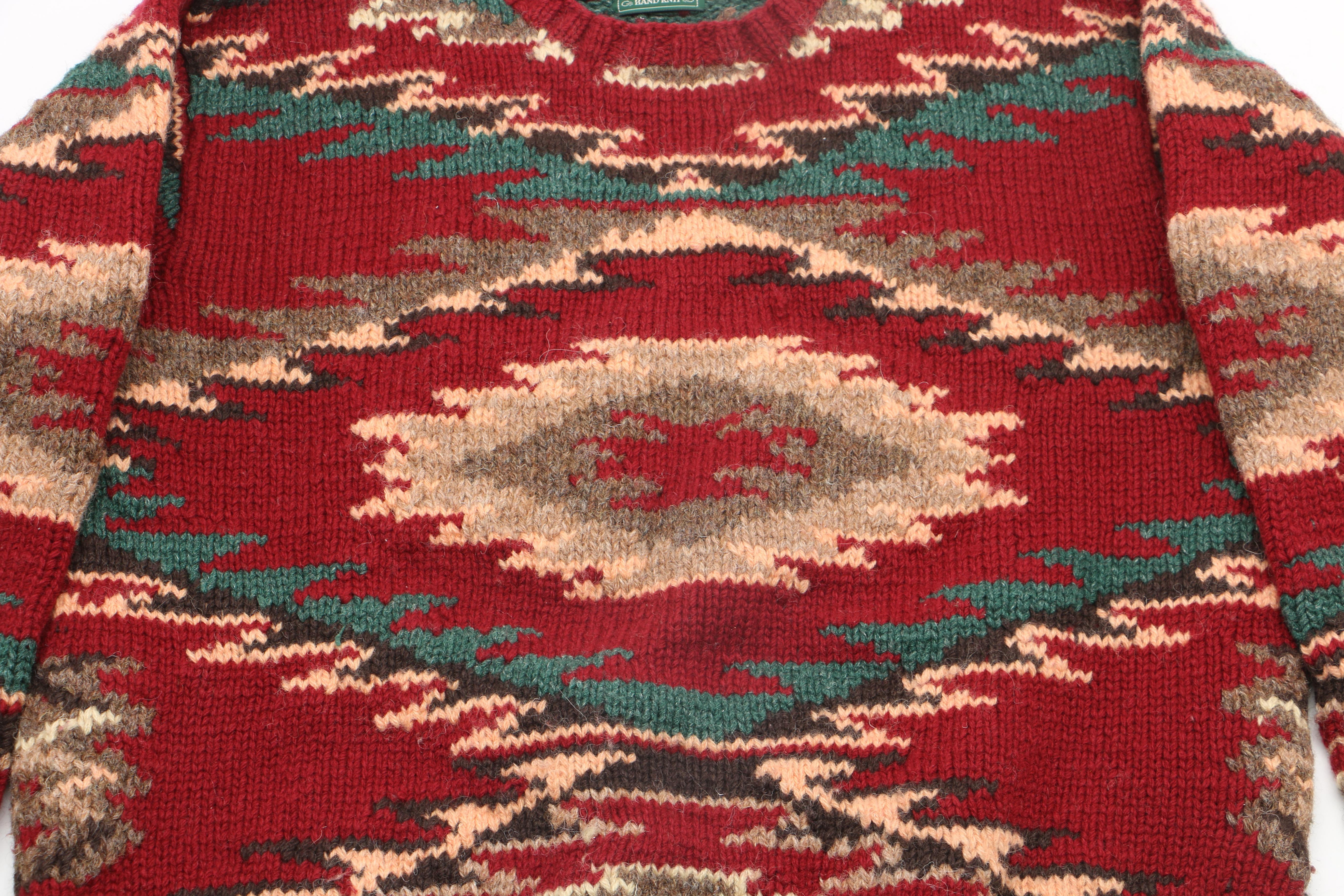 Vintage Ralph Lauren Polo Country Hand-Knit Wool Sweater