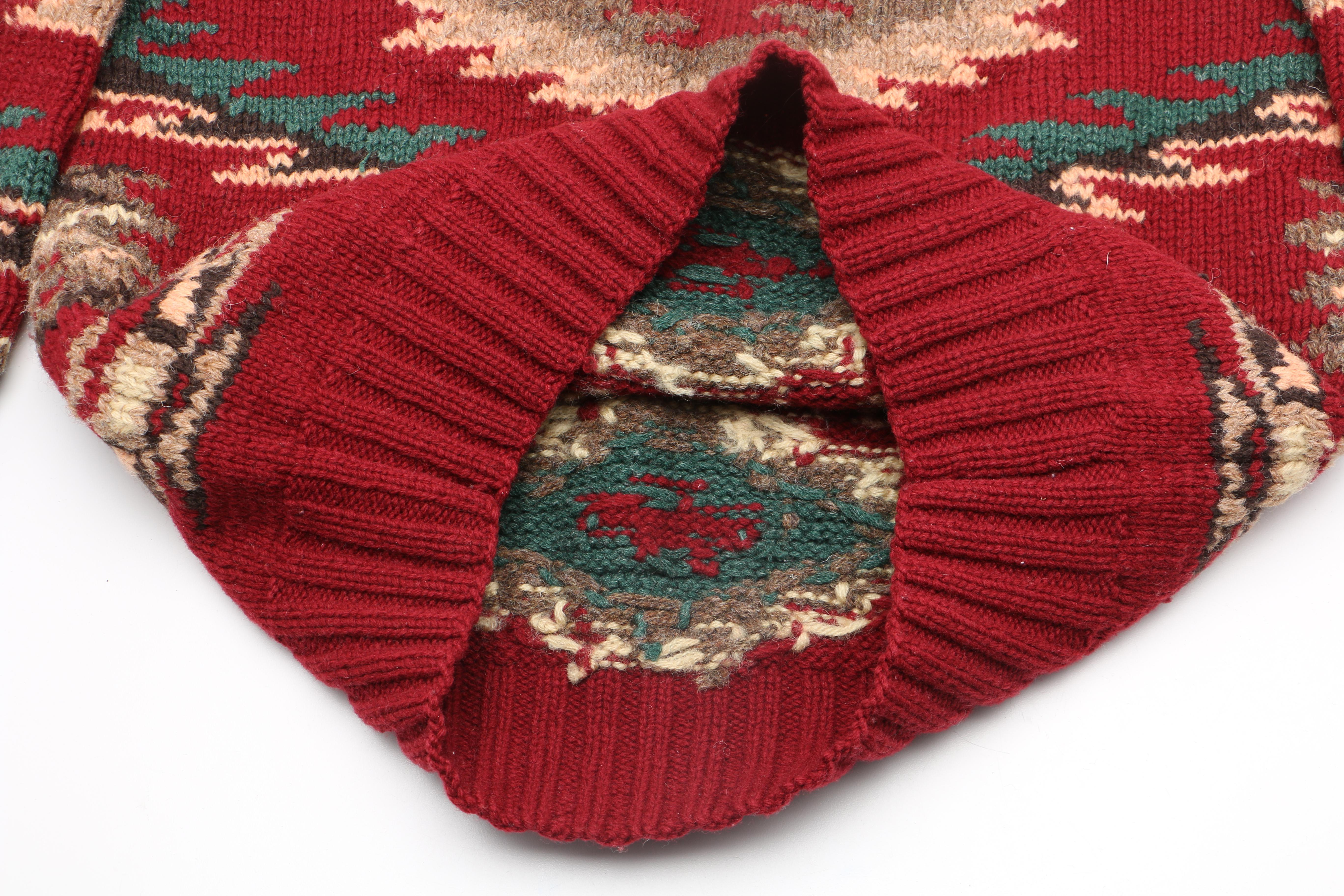 Vintage Ralph Lauren Polo Country Hand-Knit Wool Sweater