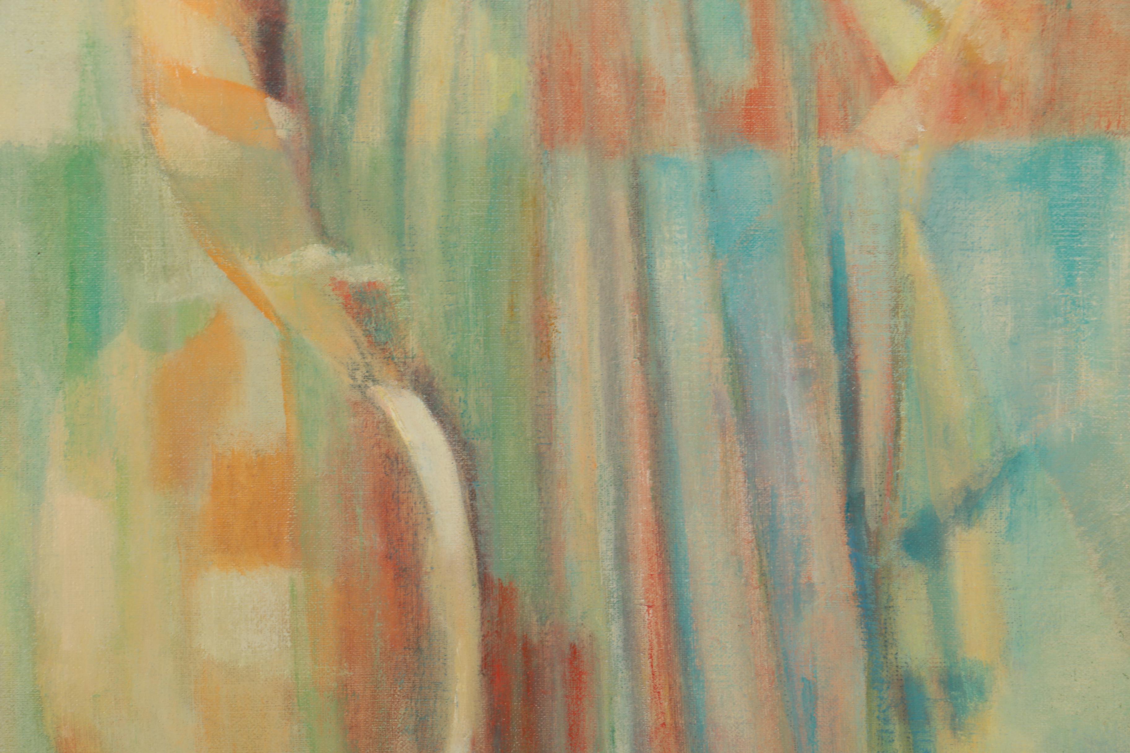 Lou Hazam Oil Painting on Canvas of Abstract Figure