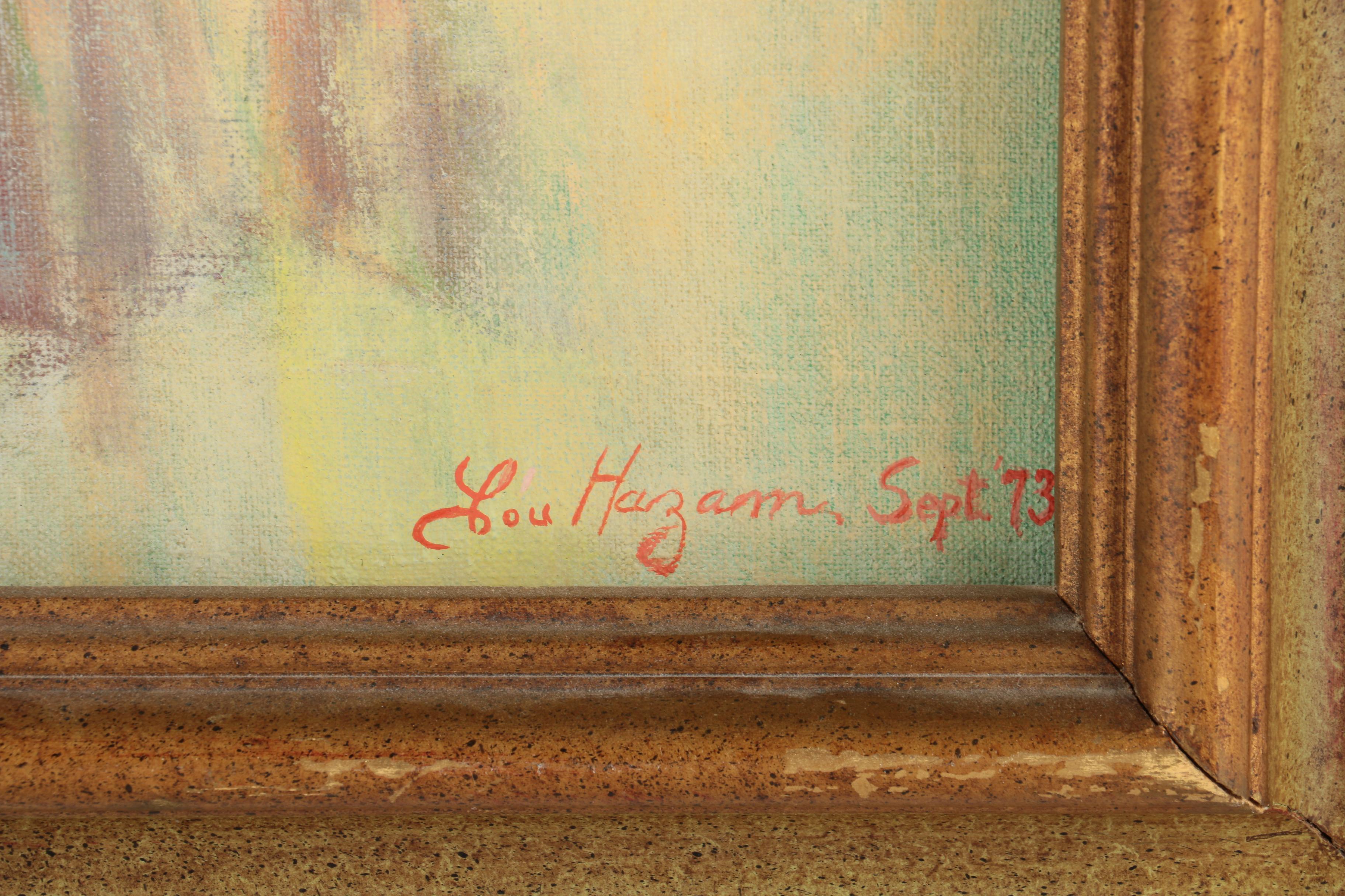 Lou Hazam Oil Painting on Canvas of Abstract Figure