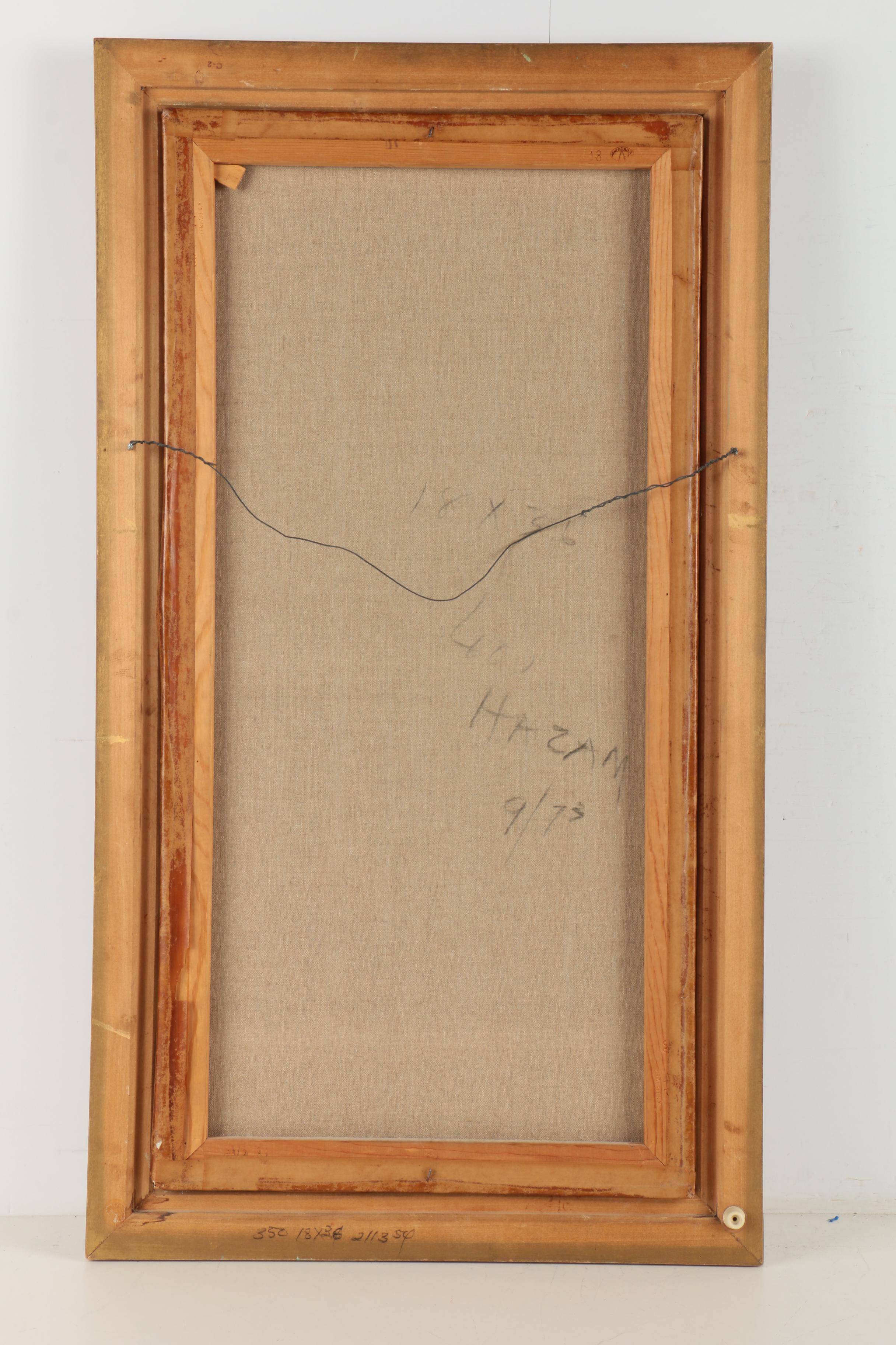 Lou Hazam Oil Painting on Canvas of Abstract Figure