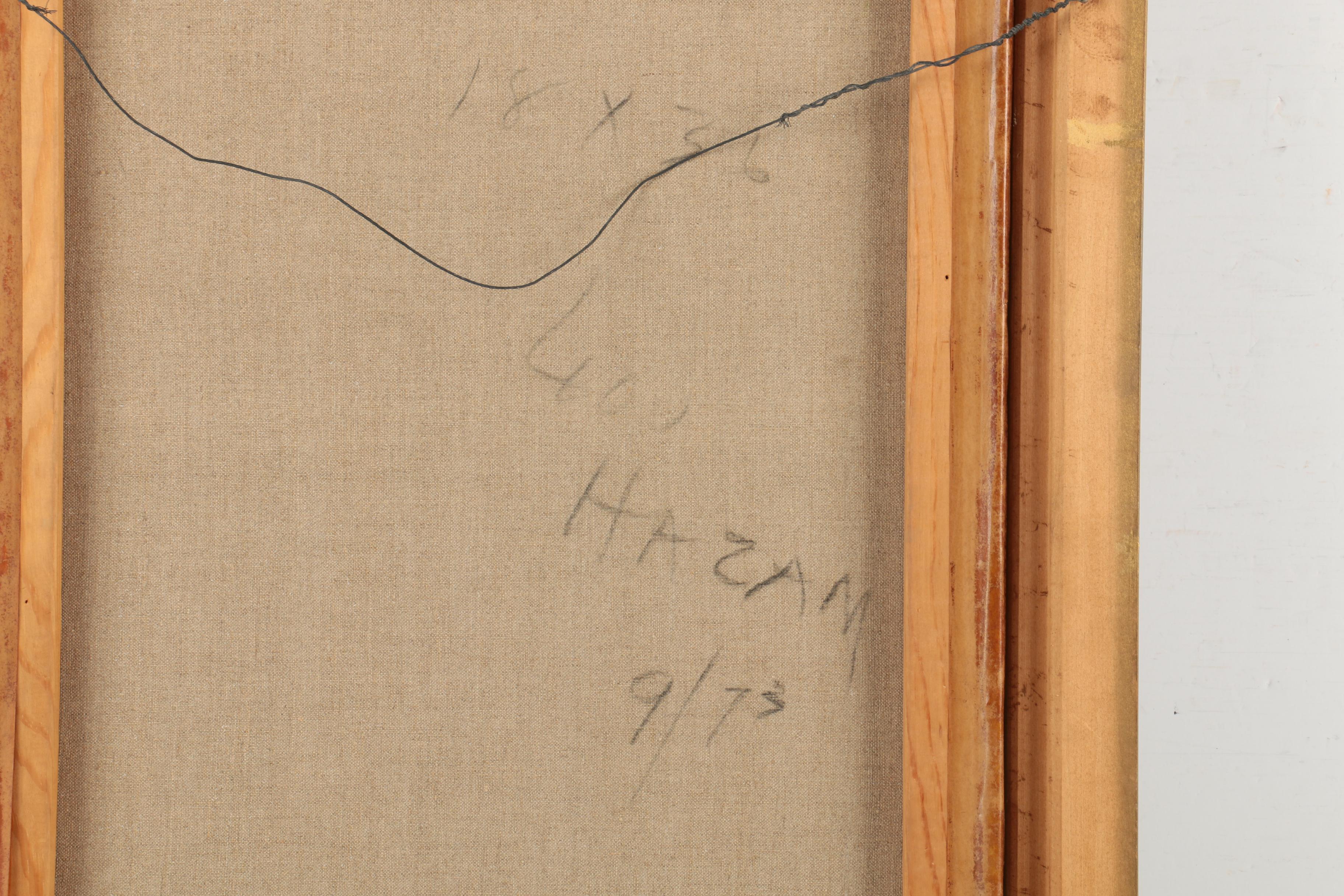 Lou Hazam Oil Painting on Canvas of Abstract Figure