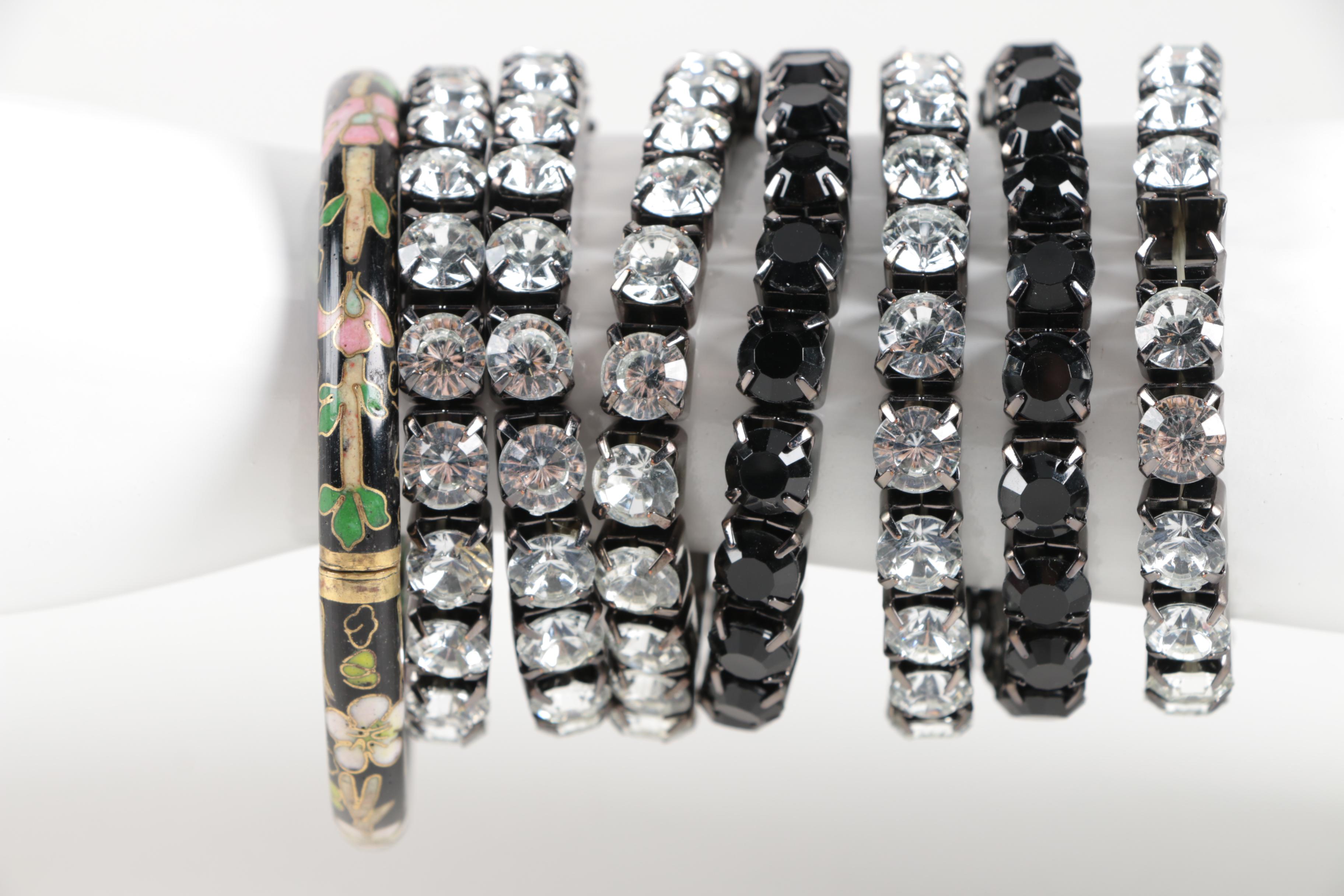 Assortment of Costume Bracelets, Brooches and Earrings