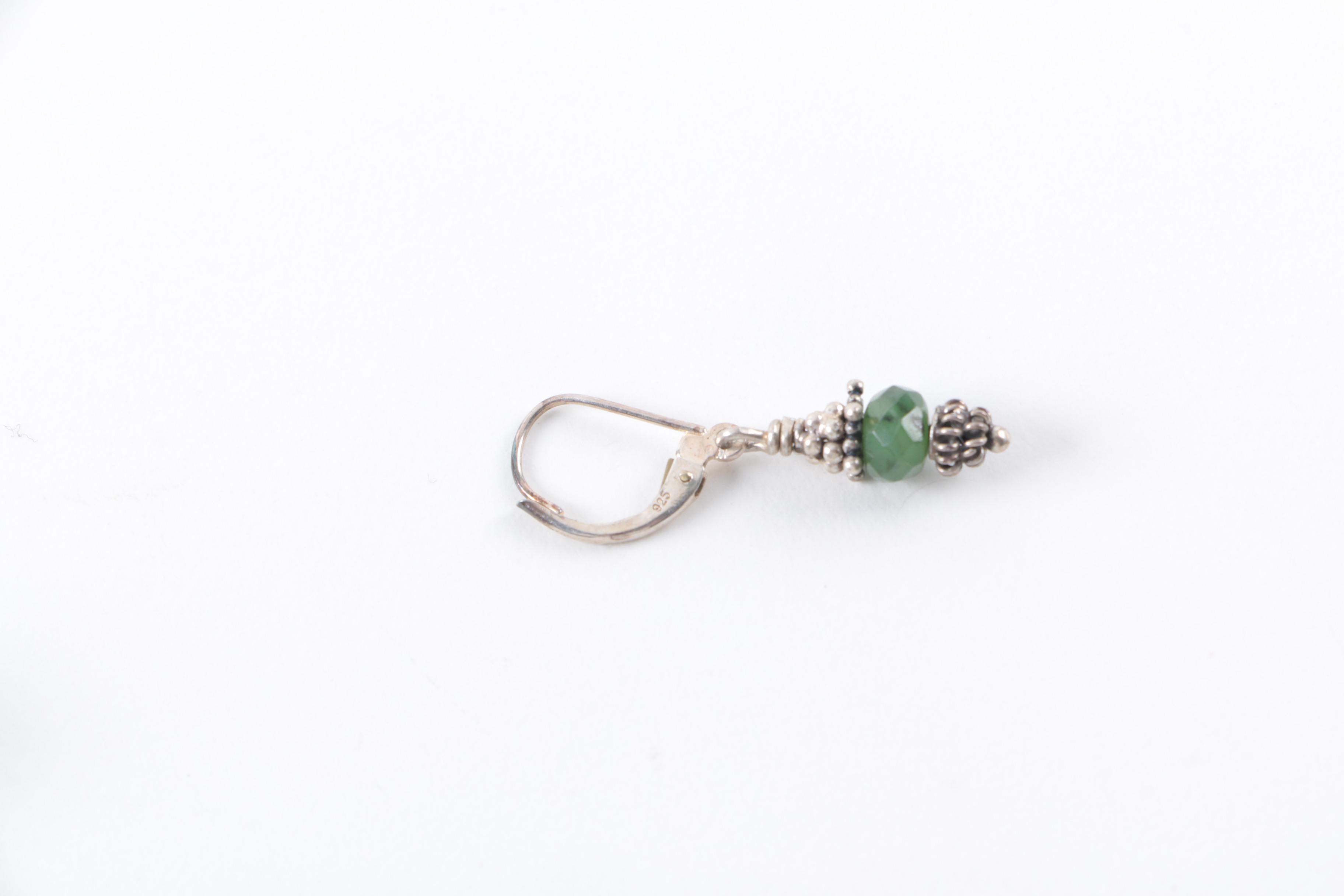 Selection of Sterling Silver, Enamel and Multi Gemstone Bead Jewelry