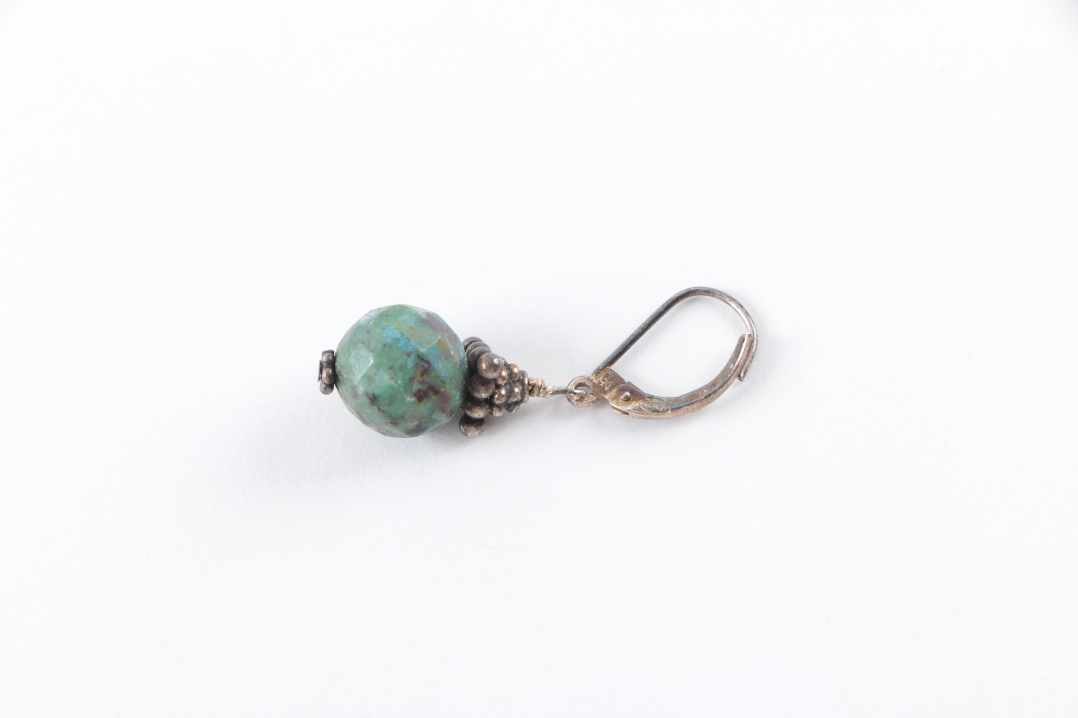 Selection of Sterling Silver, Enamel and Multi Gemstone Bead Jewelry