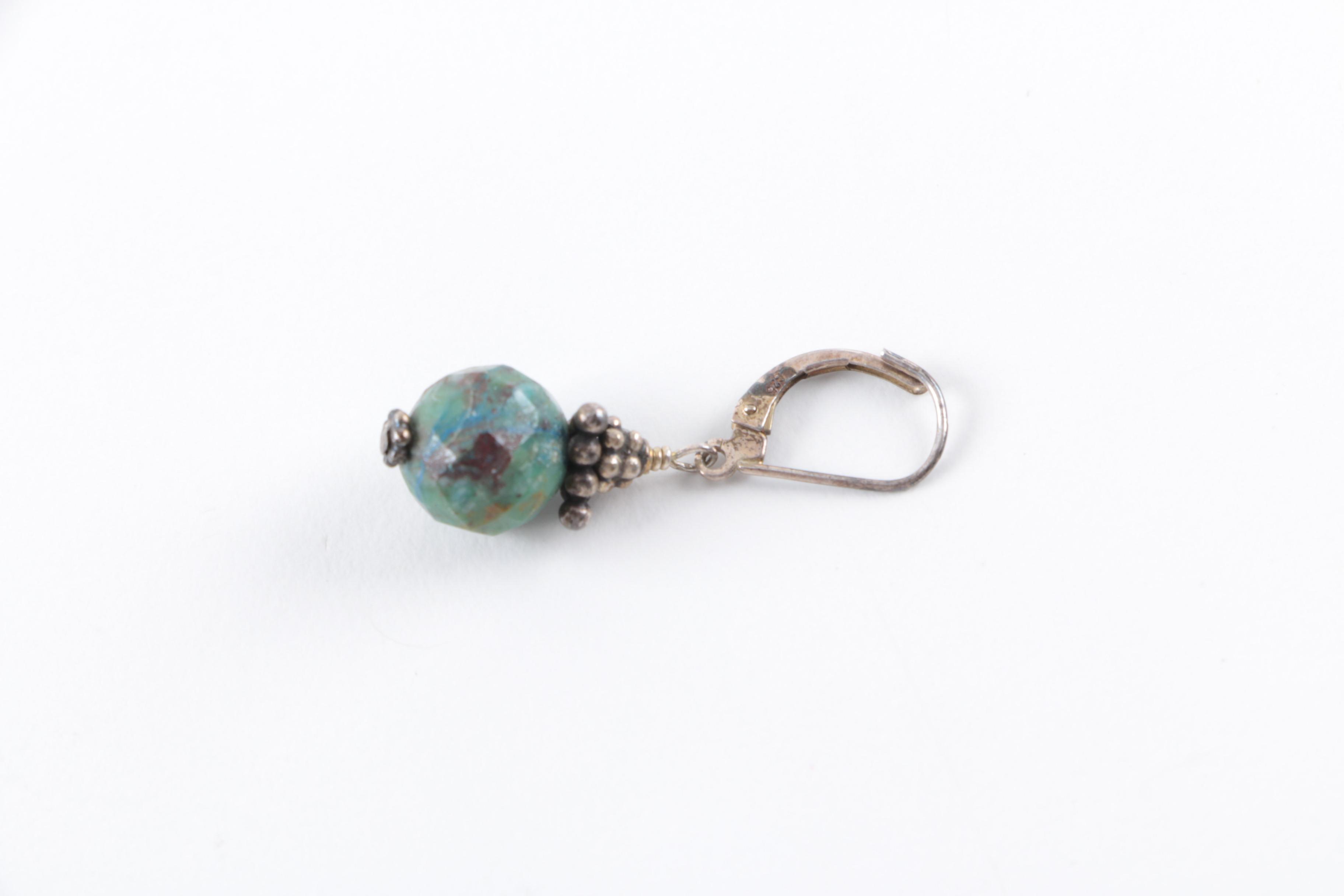 Selection of Sterling Silver, Enamel and Multi Gemstone Bead Jewelry