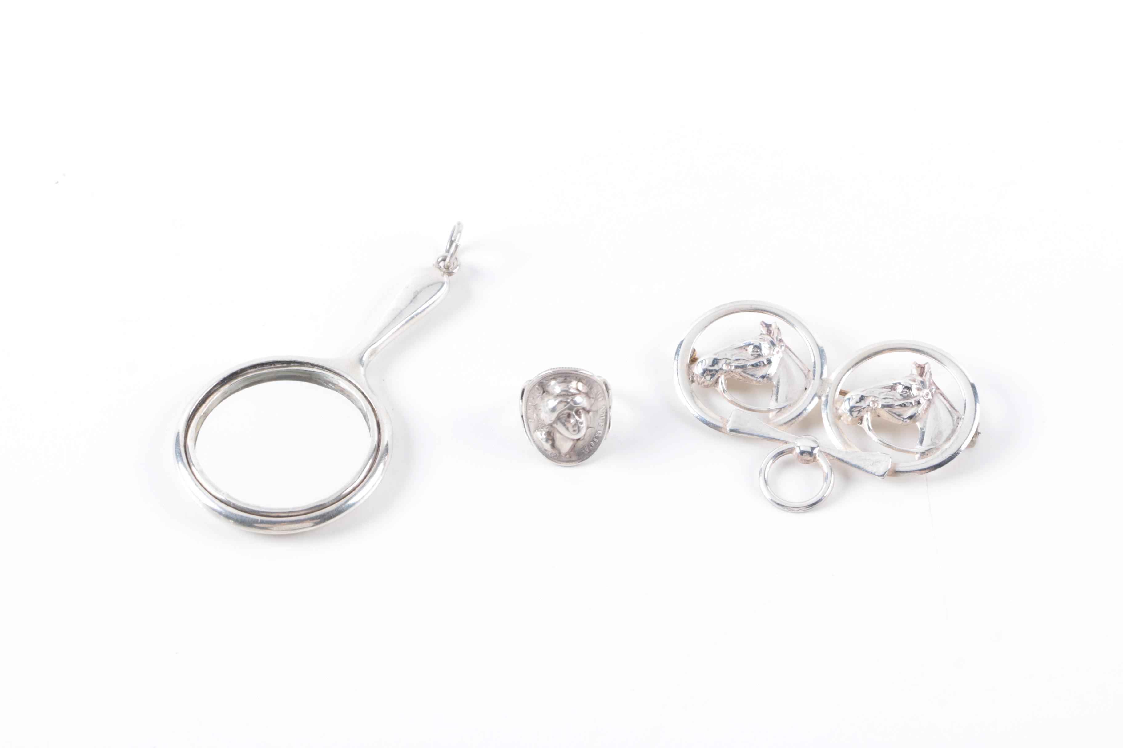 Selection of Sterling Silver, Enamel and Multi Gemstone Bead Jewelry