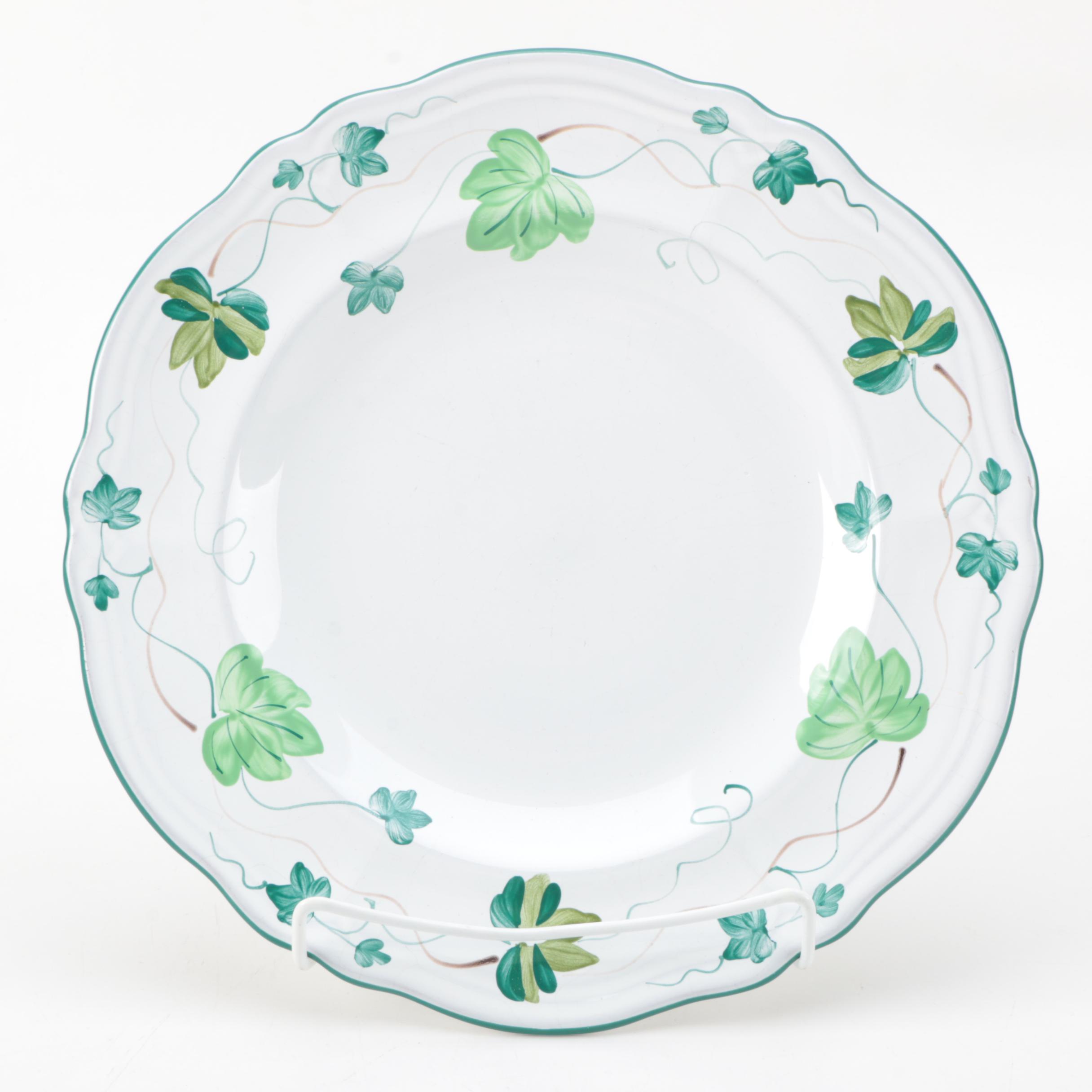 Herend Village Pottery Hand-Painted "Ivy" Dinner Plate