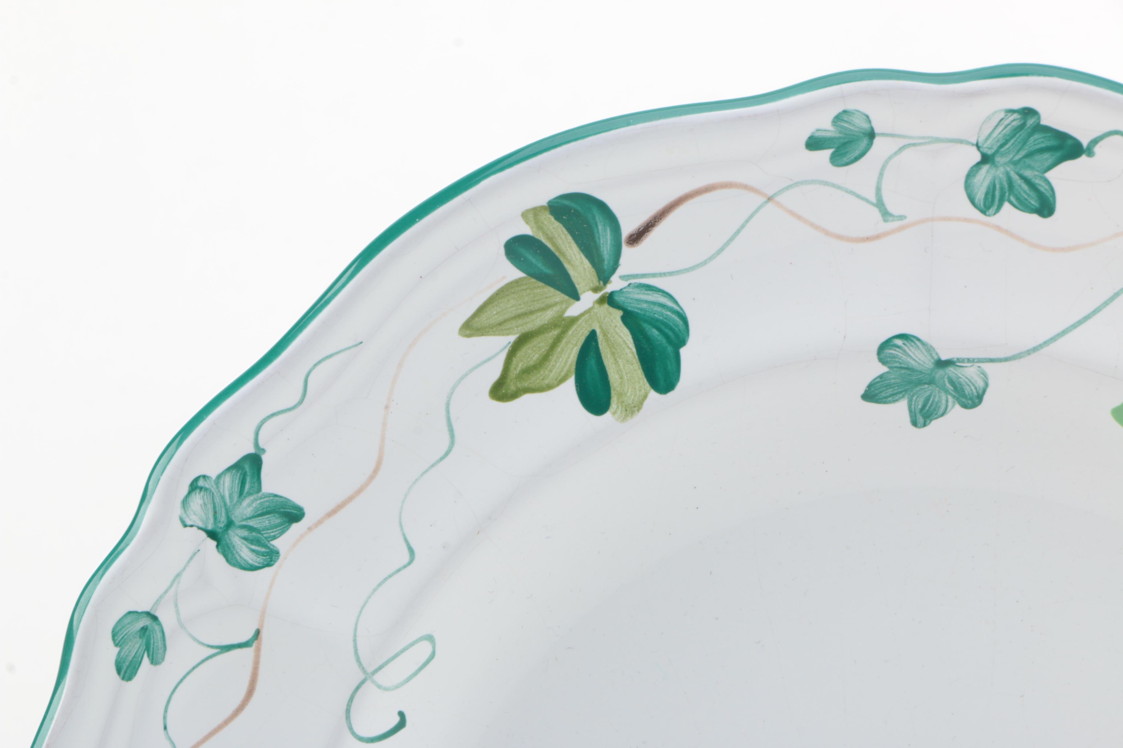 Herend Village Pottery Hand-Painted "Ivy" Dinner Plate