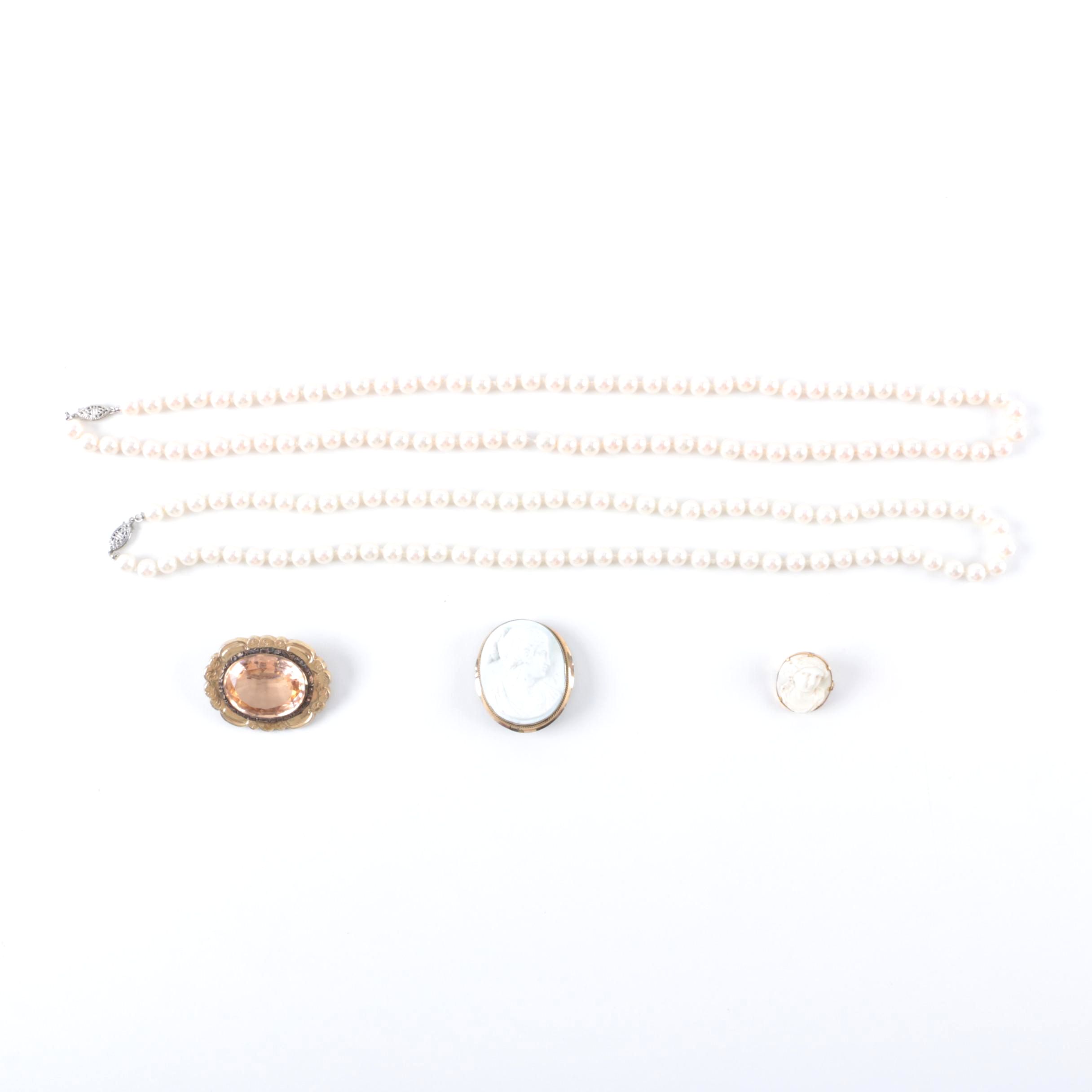 Selection of Brooches and Costume Necklaces
