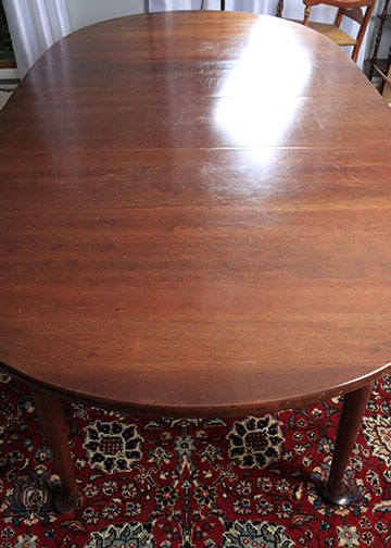 Colonial Style Cherry Dining Table and Six Chairs by Statton