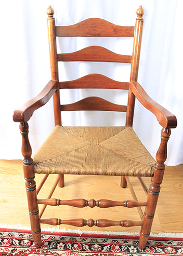 Colonial Style Cherry Dining Table and Six Chairs by Statton
