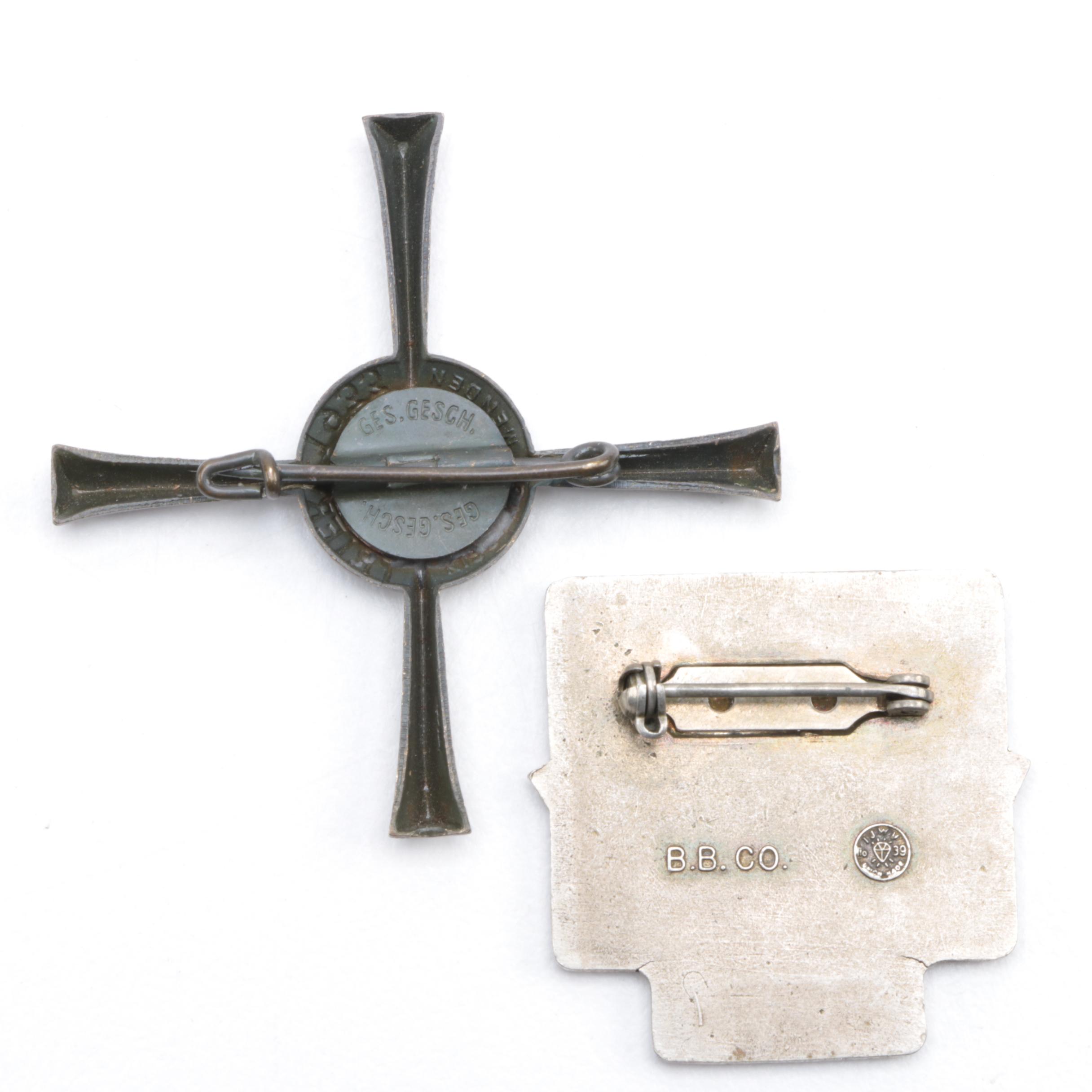 Assortment of Cufflinks, Studs, Brooches and Lapel Pins