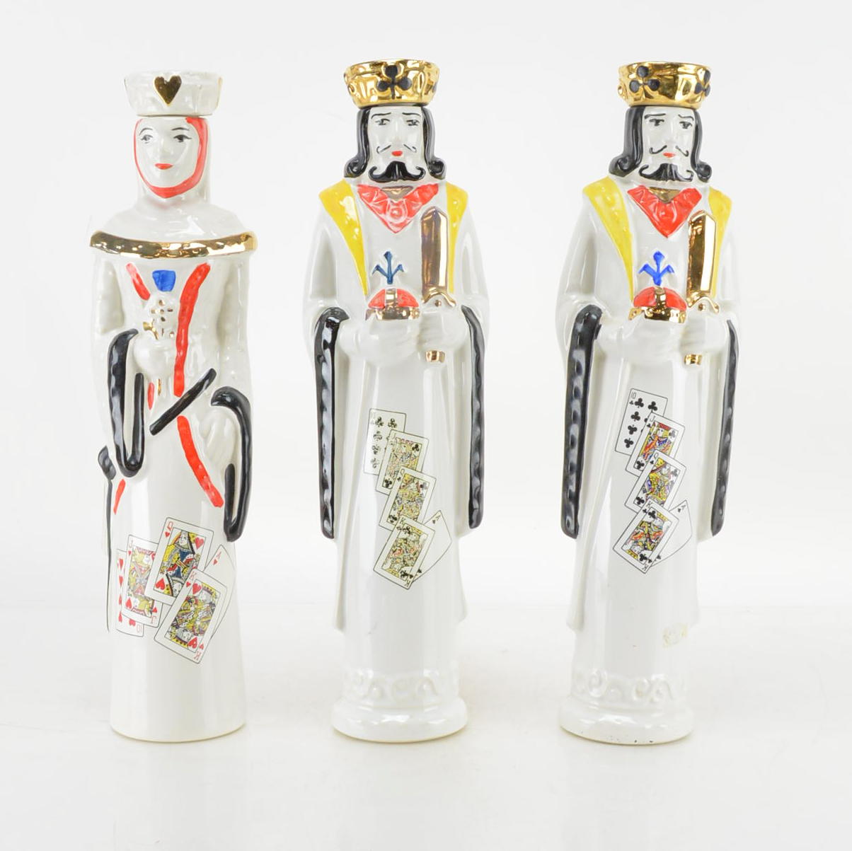 1969 Ezra Brooks King and Queen Whiskey Decanters