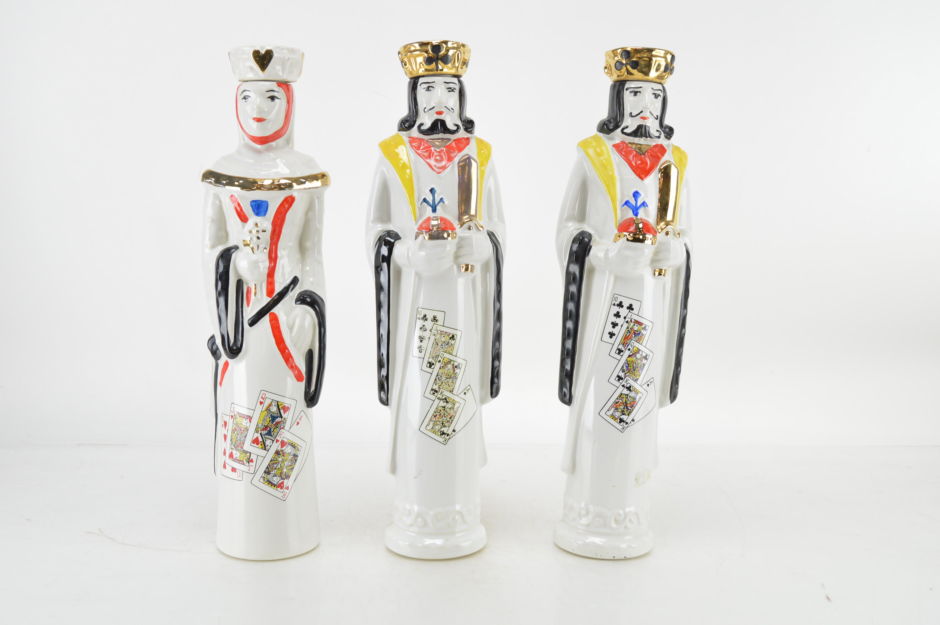 1969 Ezra Brooks King and Queen Whiskey Decanters