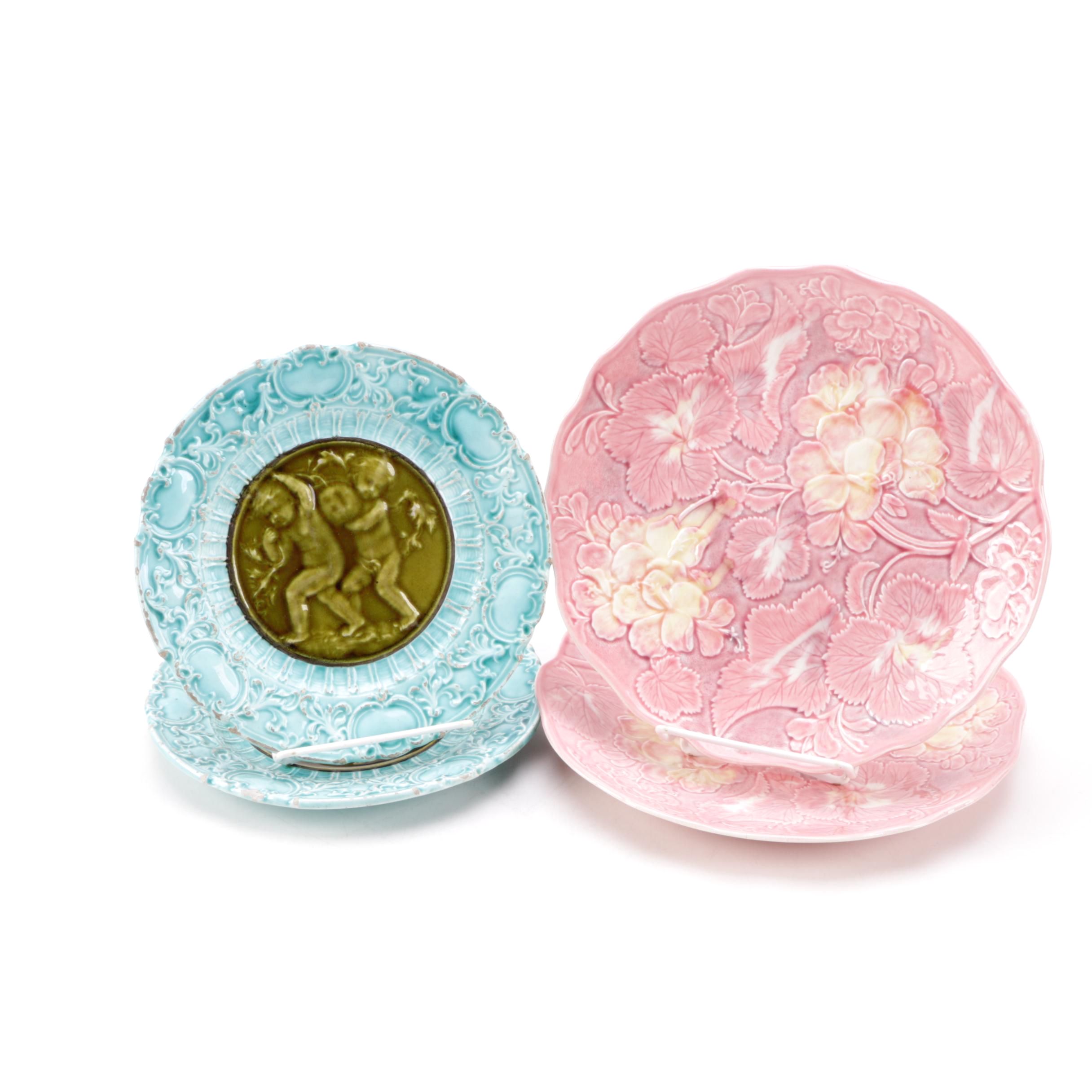 Villeroy and Boch and H&K Tunstall Majolica Plates