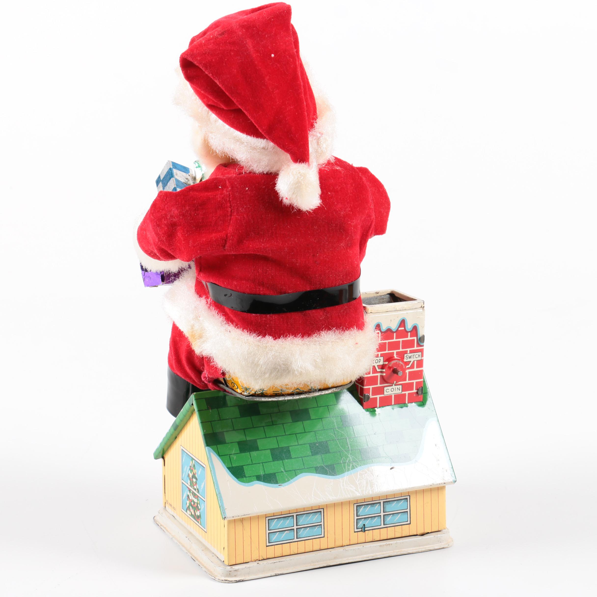 Vintage Animated Santa Bank