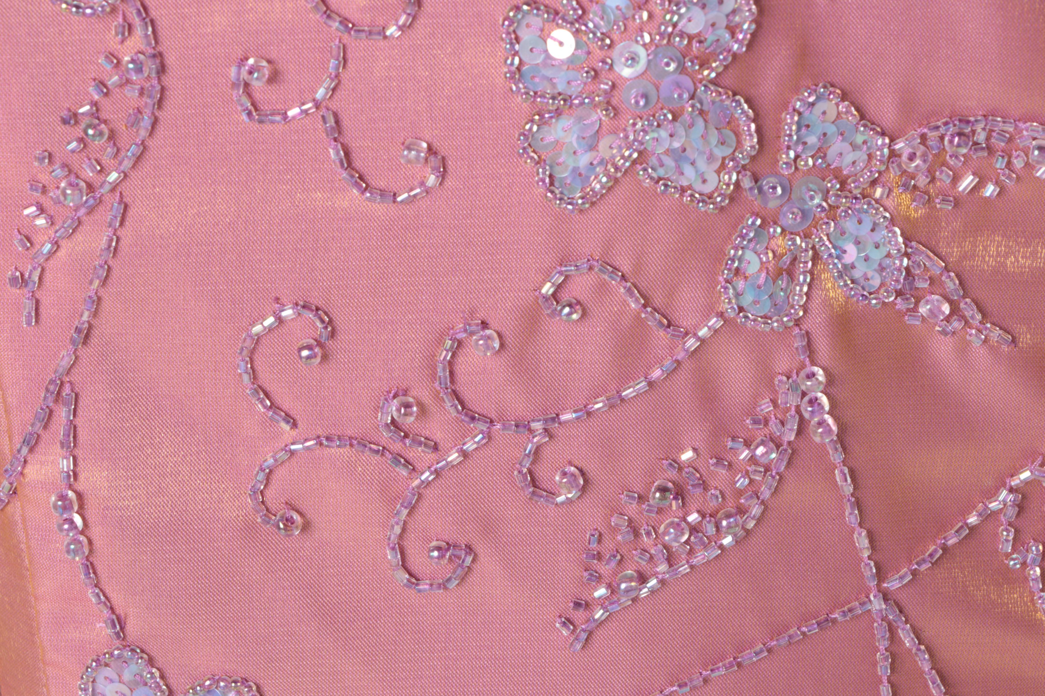 Sean Collection Beaded Strapless Formal Dress