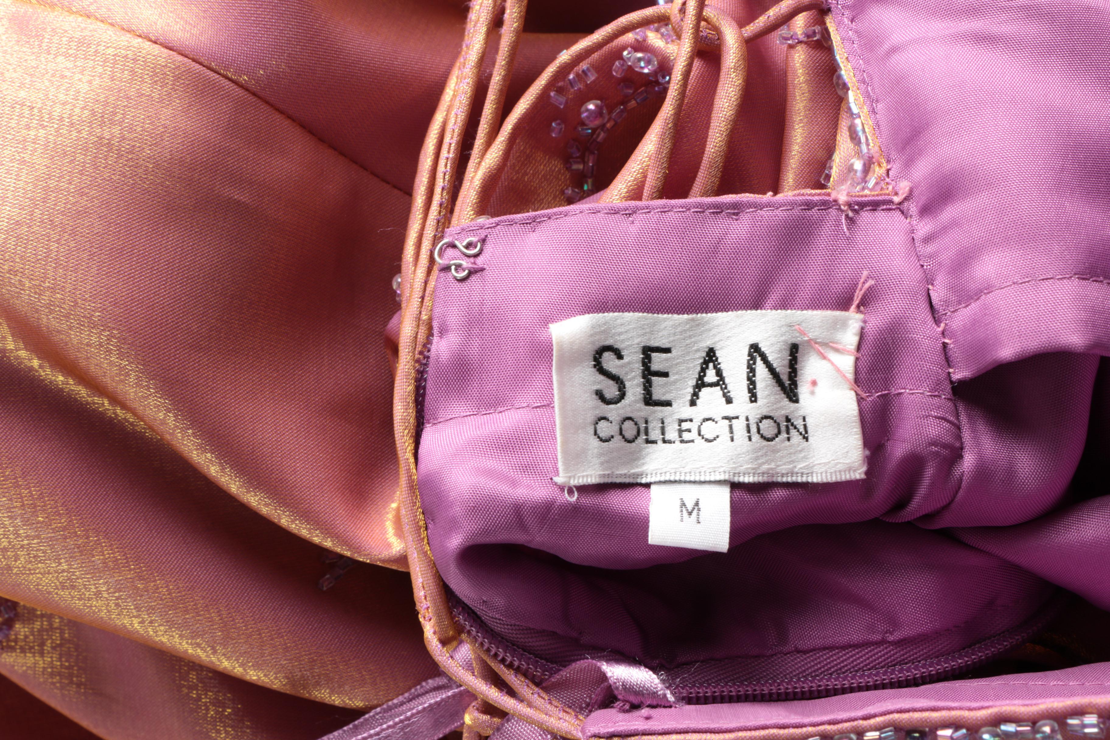 Sean Collection Beaded Strapless Formal Dress