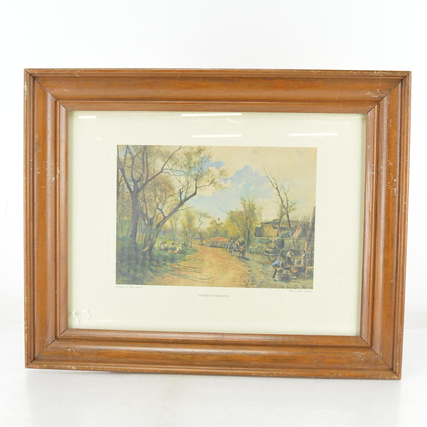 Offset Lithograph After Ettore Roesler Franz "Osterie di Testaccio"