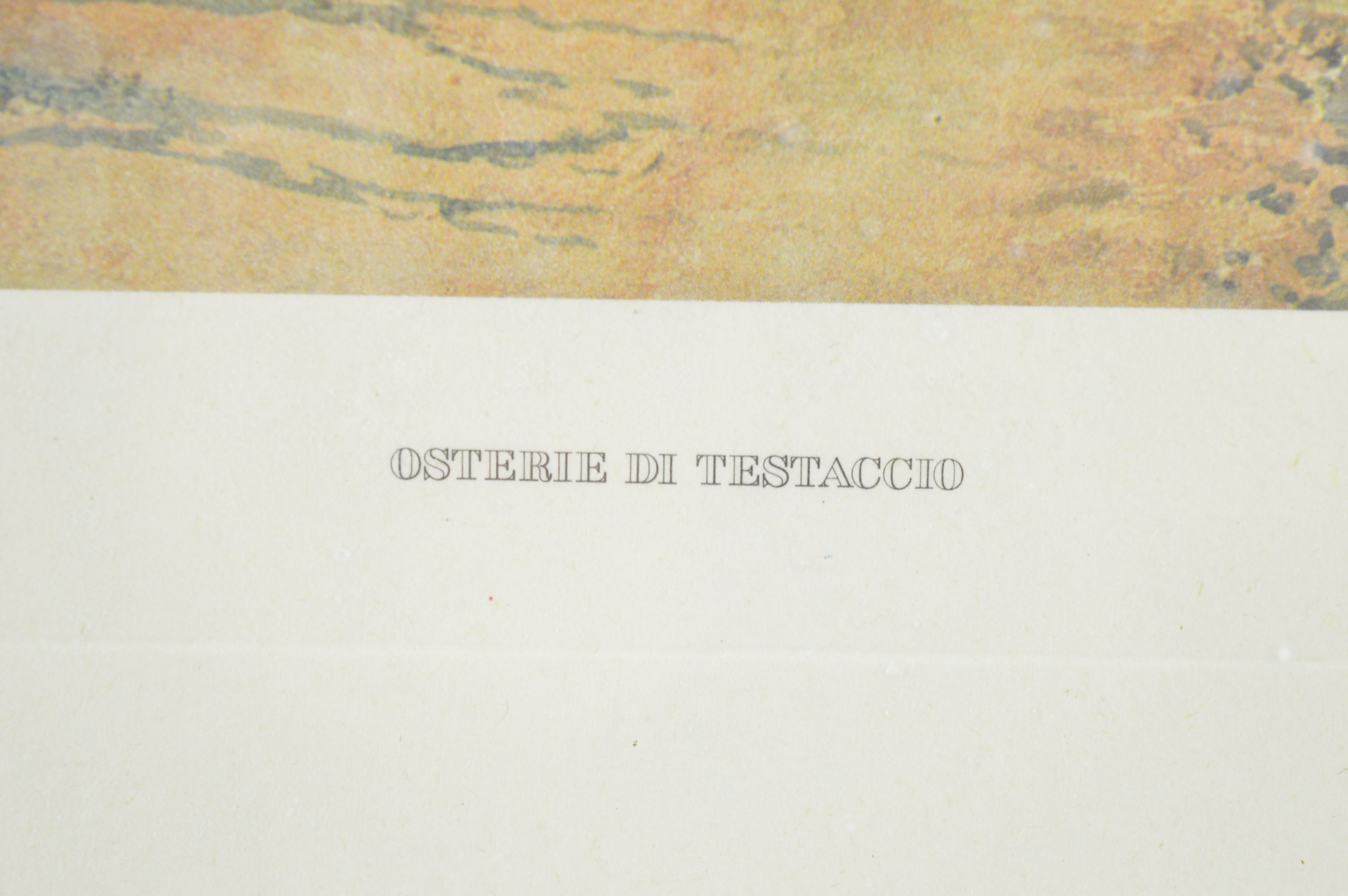 Offset Lithograph After Ettore Roesler Franz "Osterie di Testaccio"