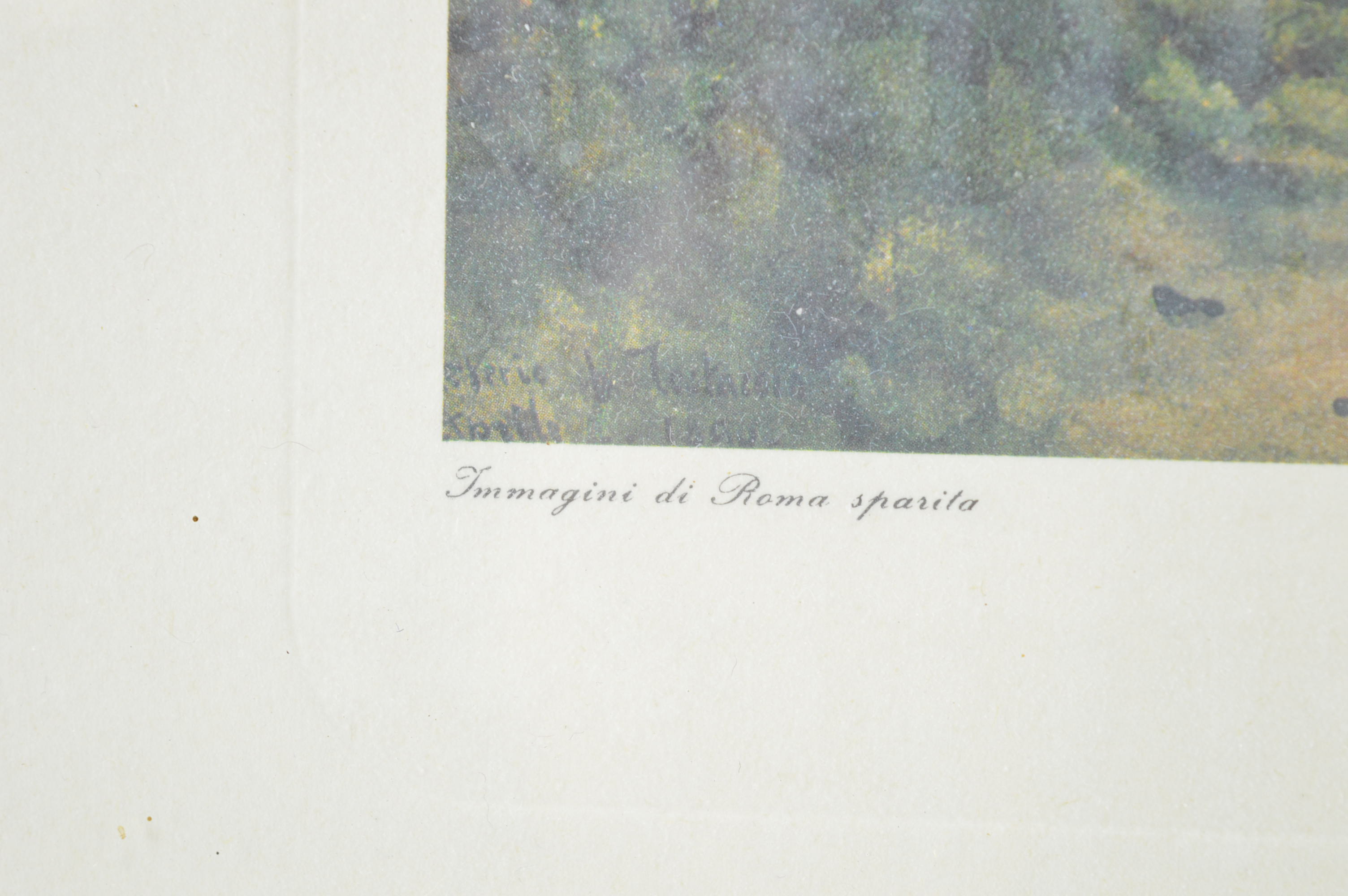 Offset Lithograph After Ettore Roesler Franz "Osterie di Testaccio"