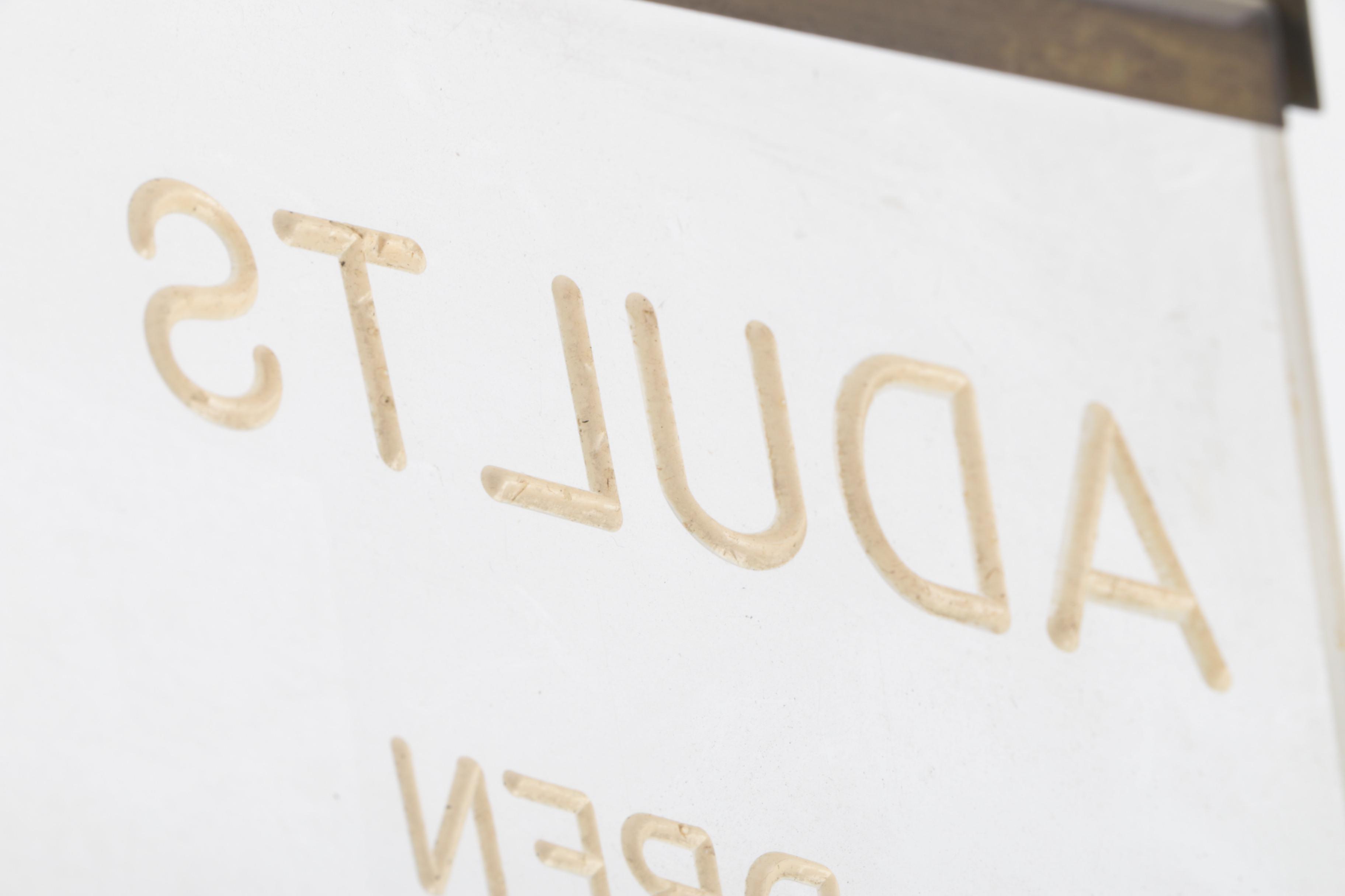 Vintage Plastic Pricing Sign