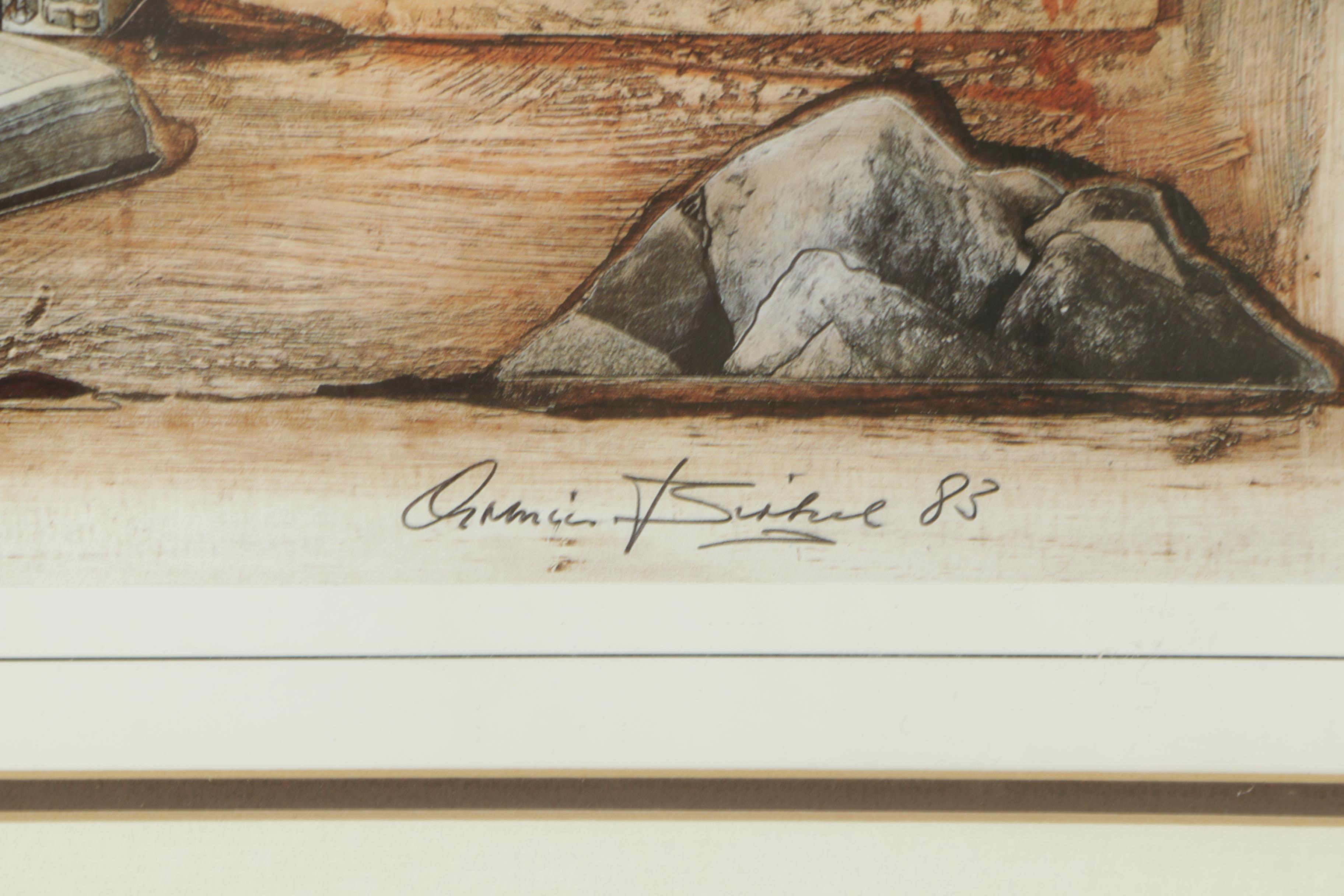 Armin Birkel Lithograph on Paper "Ingresso"