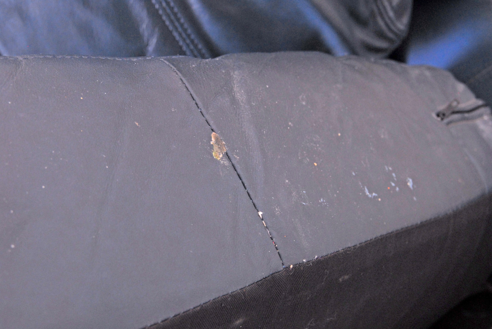 Blue Leather Recliner By Bradington Young