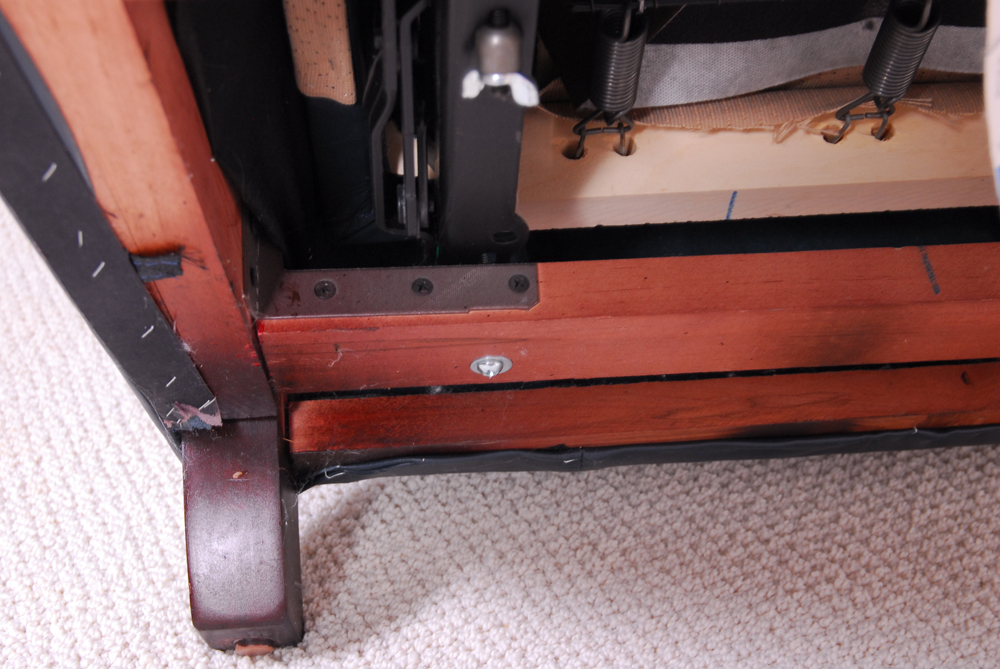 Blue Leather Recliner By Bradington Young