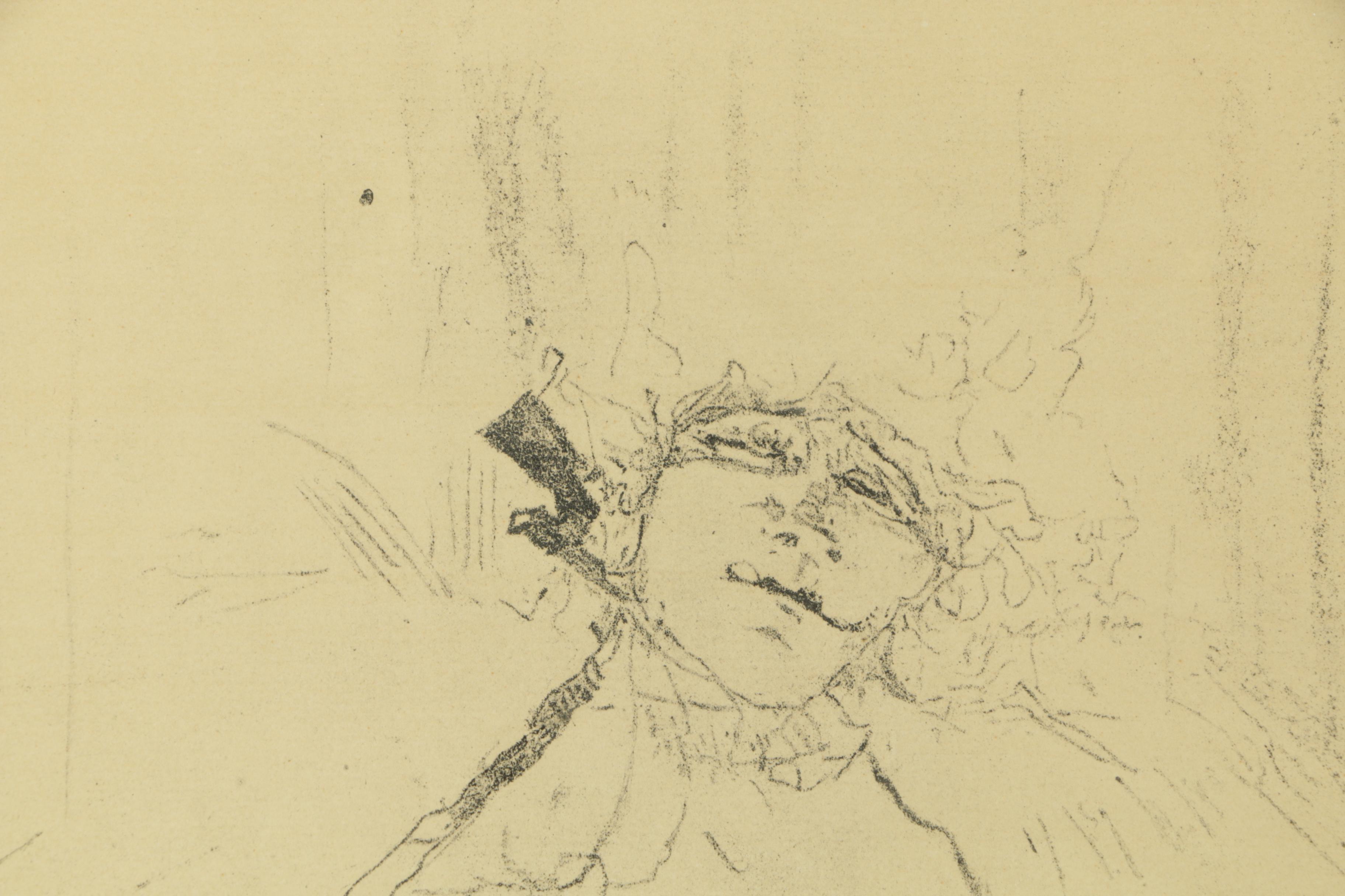 Lithograph After Henri Toulouse-Lautrec "Yvette Guilbert, 'Chanson Ancienne'"