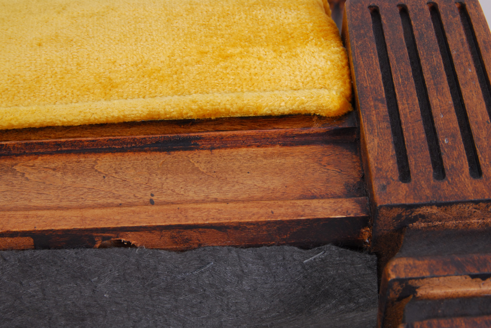 Neoclassical Style Club Chair with Cane and Upholstery