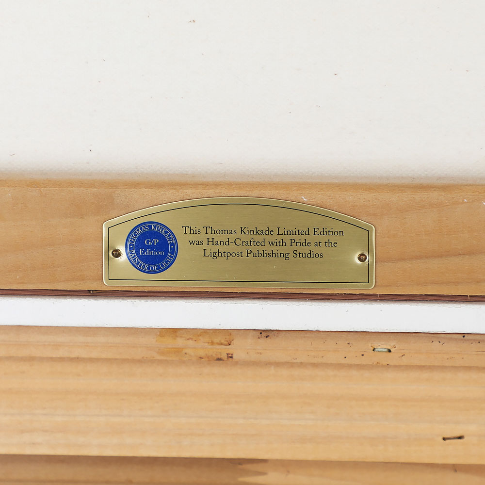 Giclee Print on Canvas After Thomas Kinkade "Clocktower Cottage"