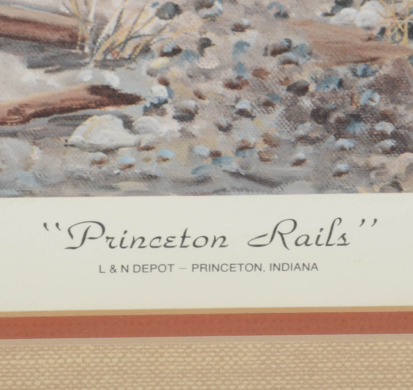 Evelyn Steinkuhl Signed Limited Edition Offset Lithgoraph "Princeton Rails"