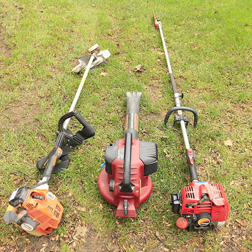 Selection of Gas Powered Yard Tools