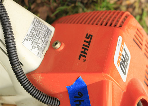 Selection of Gas Powered Yard Tools