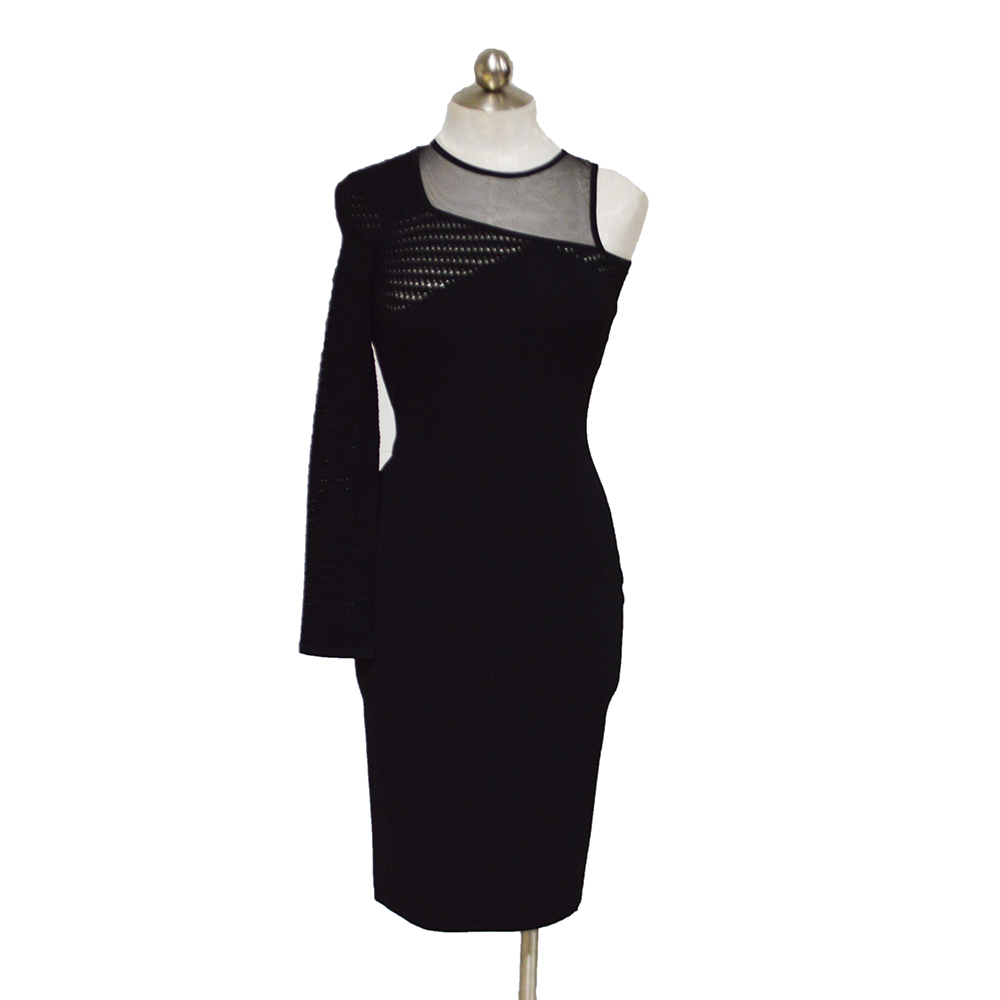 Versace Black Knit Bodycon Dress