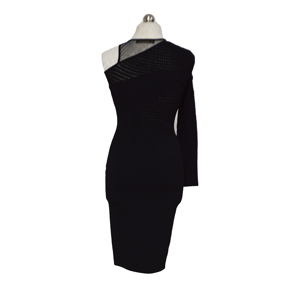 Versace Black Knit Bodycon Dress