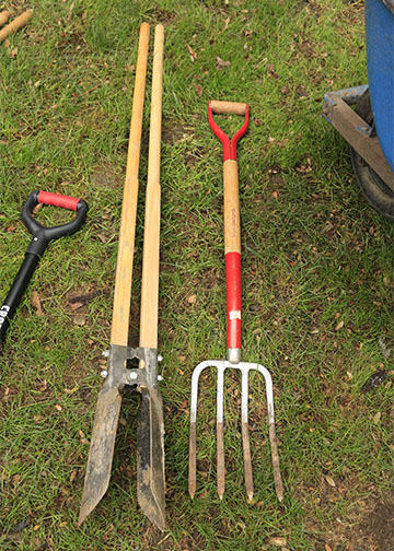 Garden Tools with Wheelbarrow