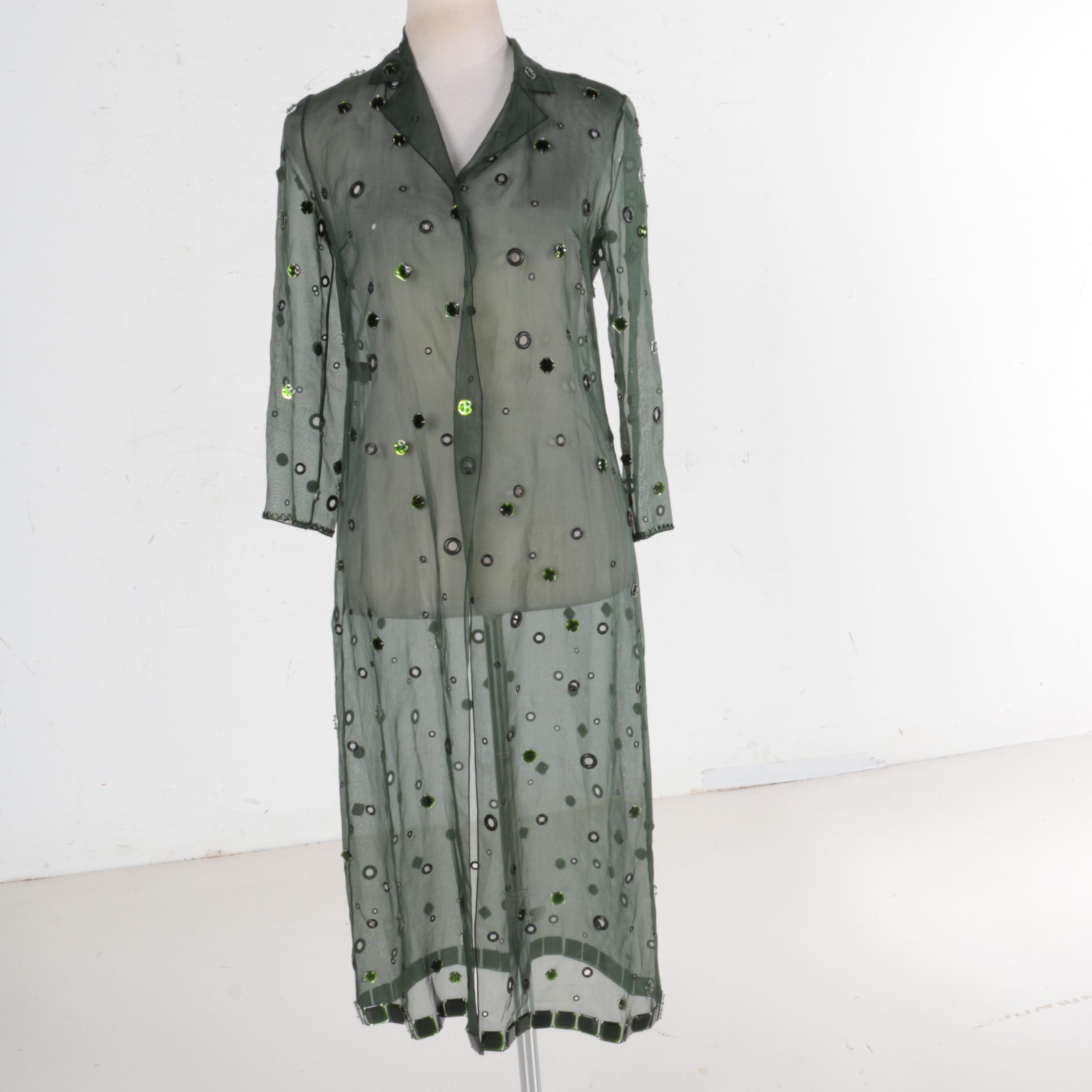 Prada Sheer Embellished Jacket