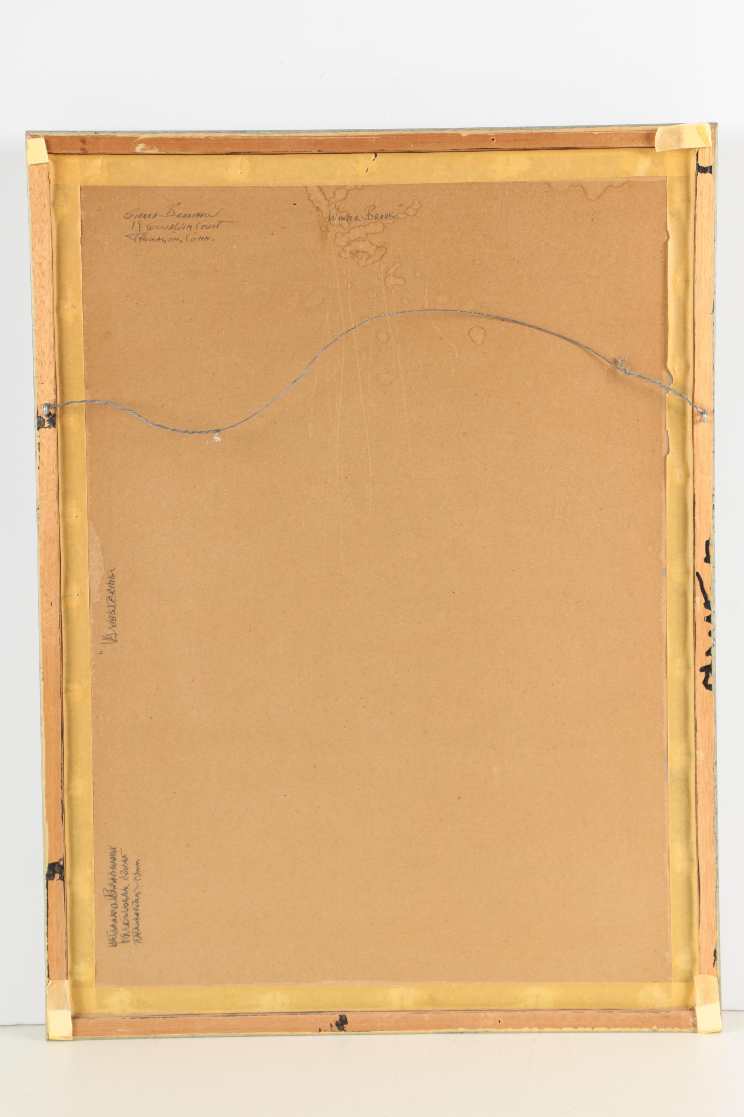 Girard Bradshaw Watercolor "Winter Brook"