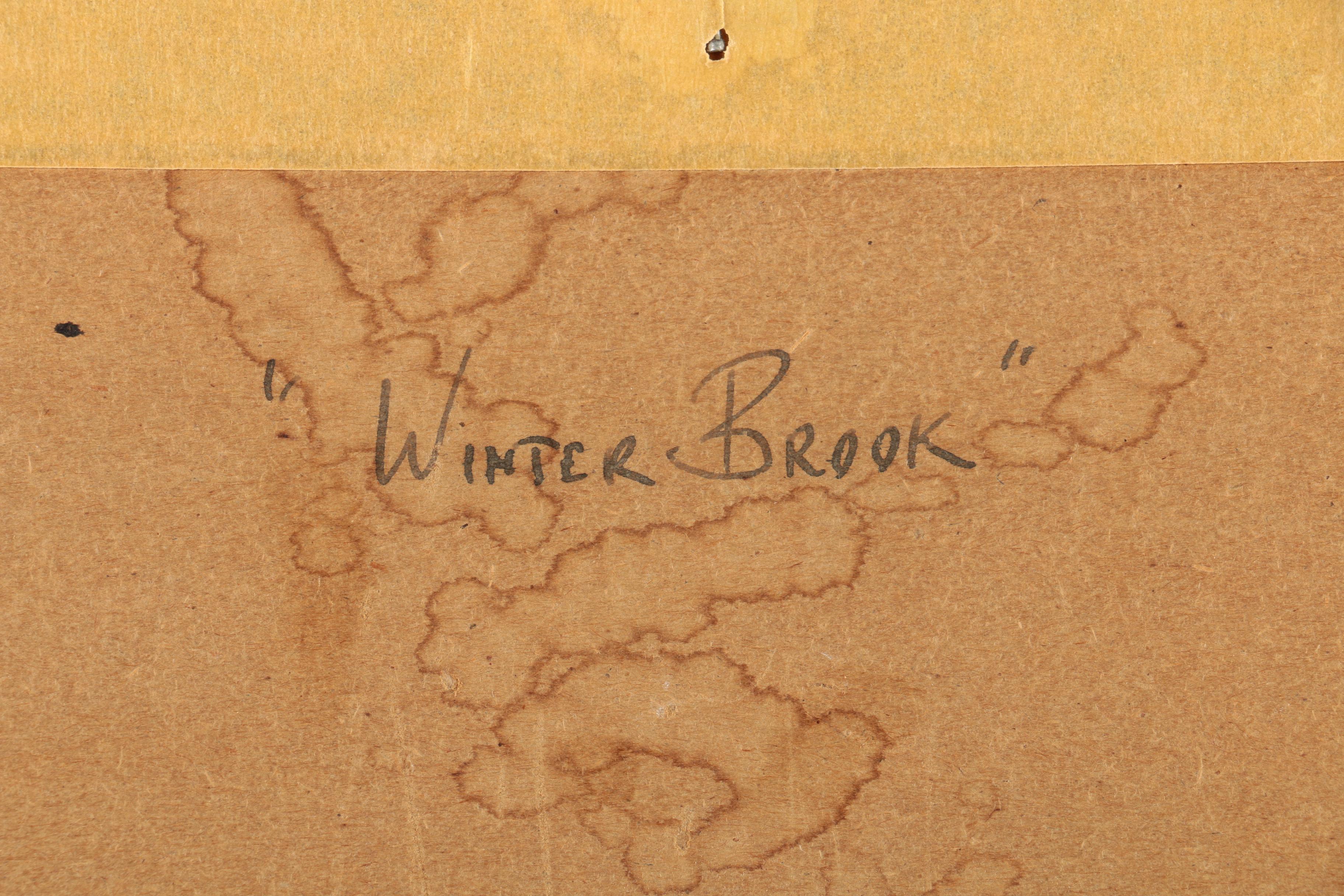 Girard Bradshaw Watercolor "Winter Brook"