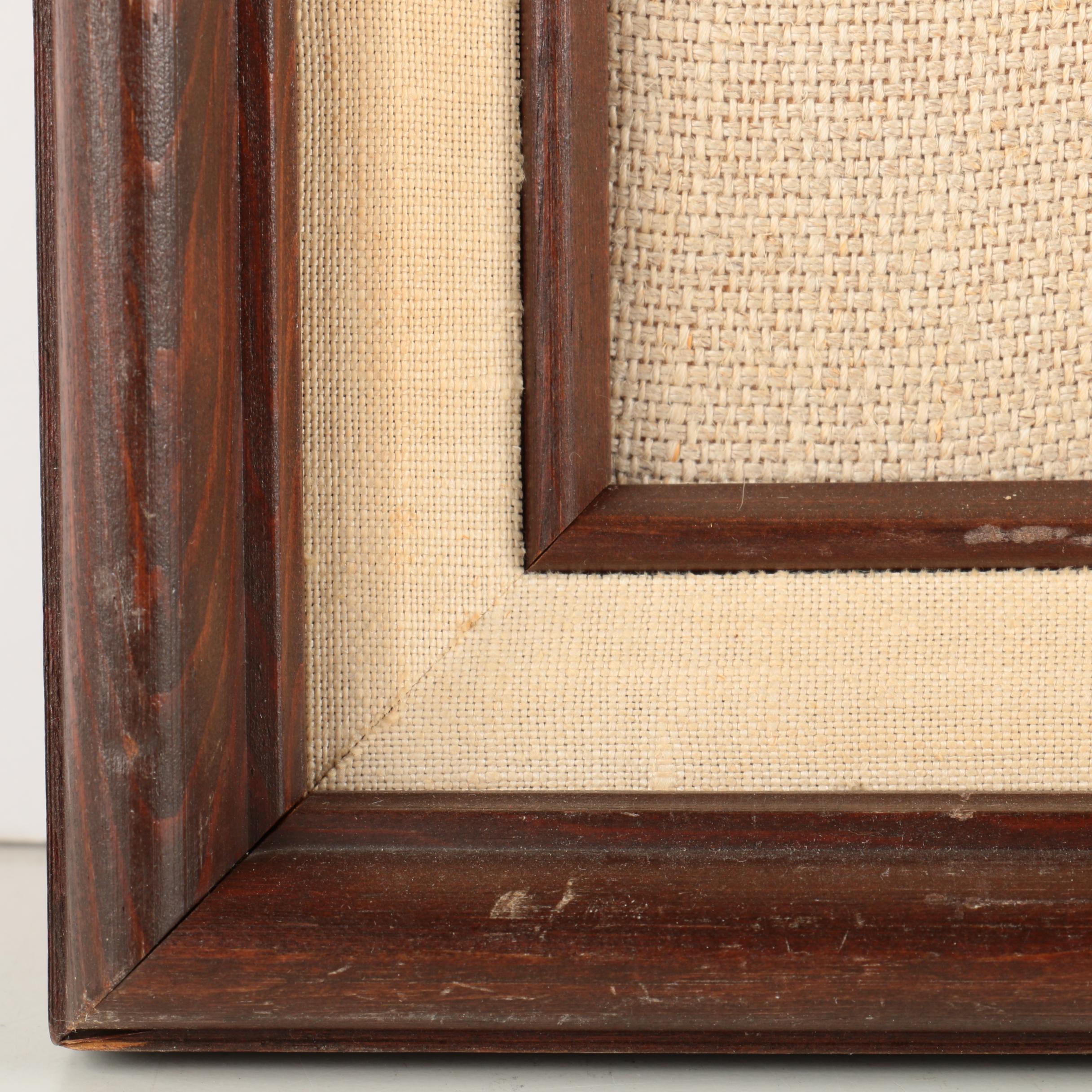 Crewel Embroidery of a Blossoming Weeping Cherry
