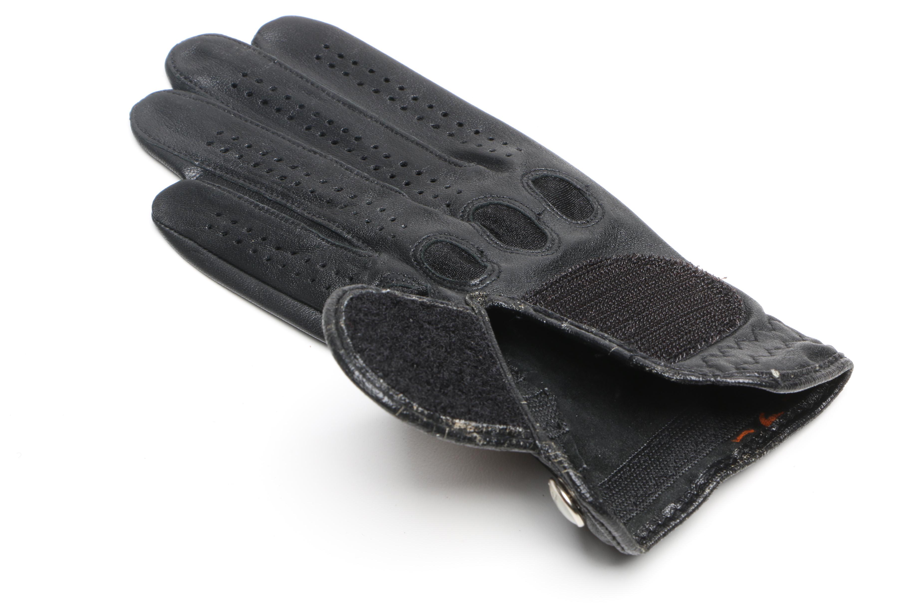 Women's Burberry Left Black Leather Golf Glove