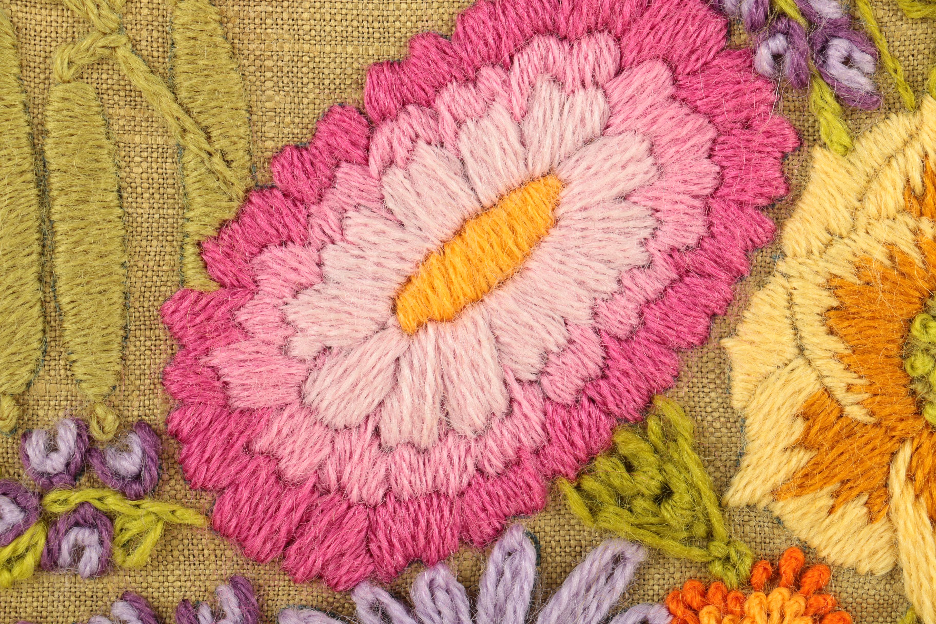 Embroidery of Bouquet of Flowers