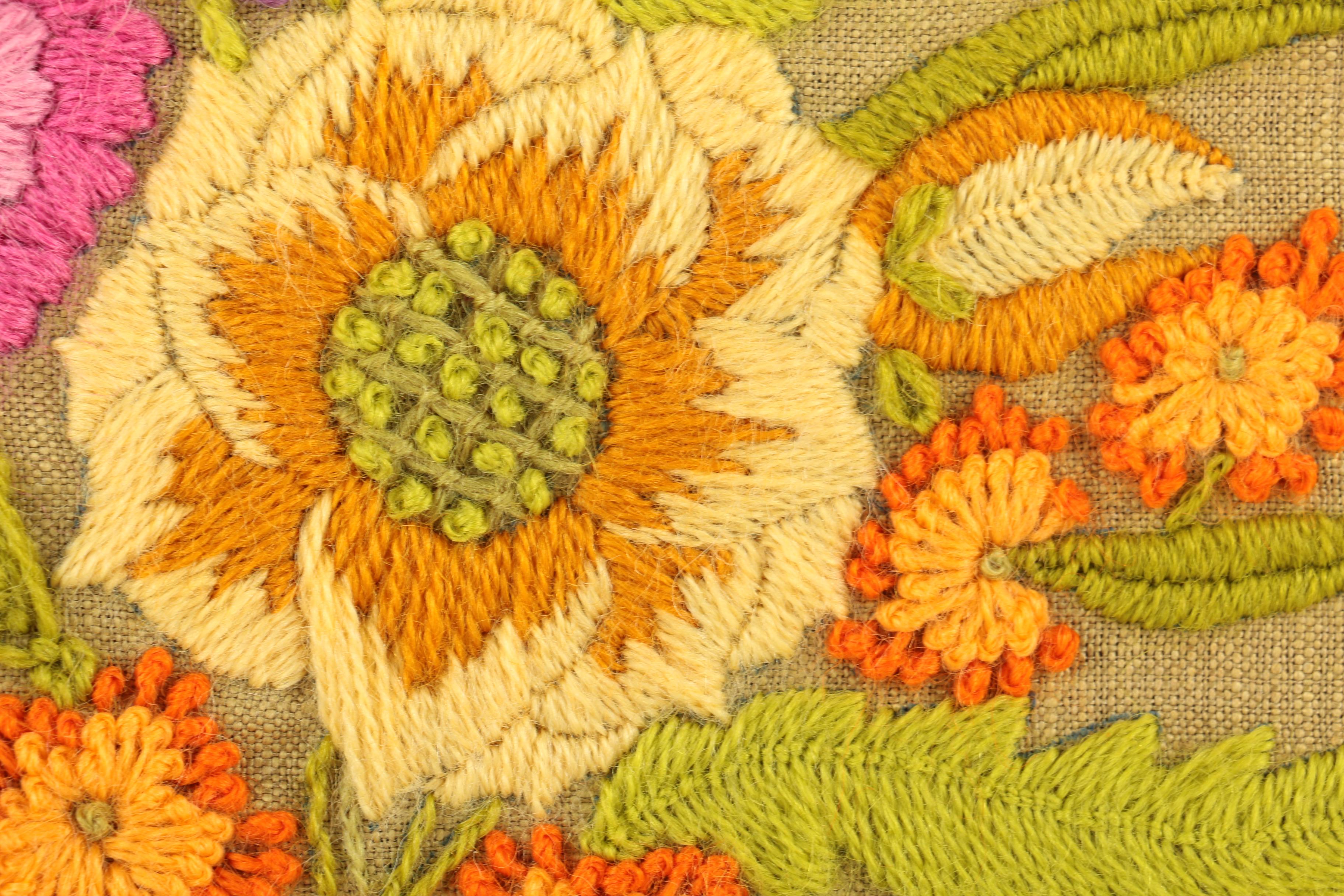 Embroidery of Bouquet of Flowers