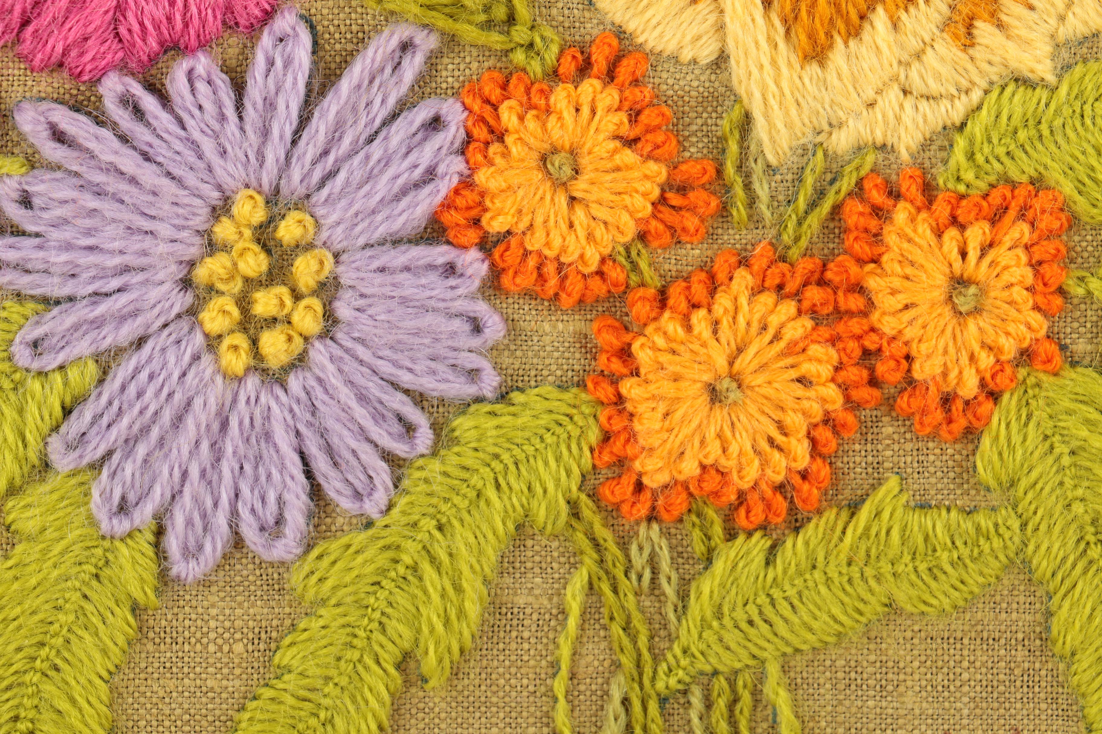 Embroidery of Bouquet of Flowers