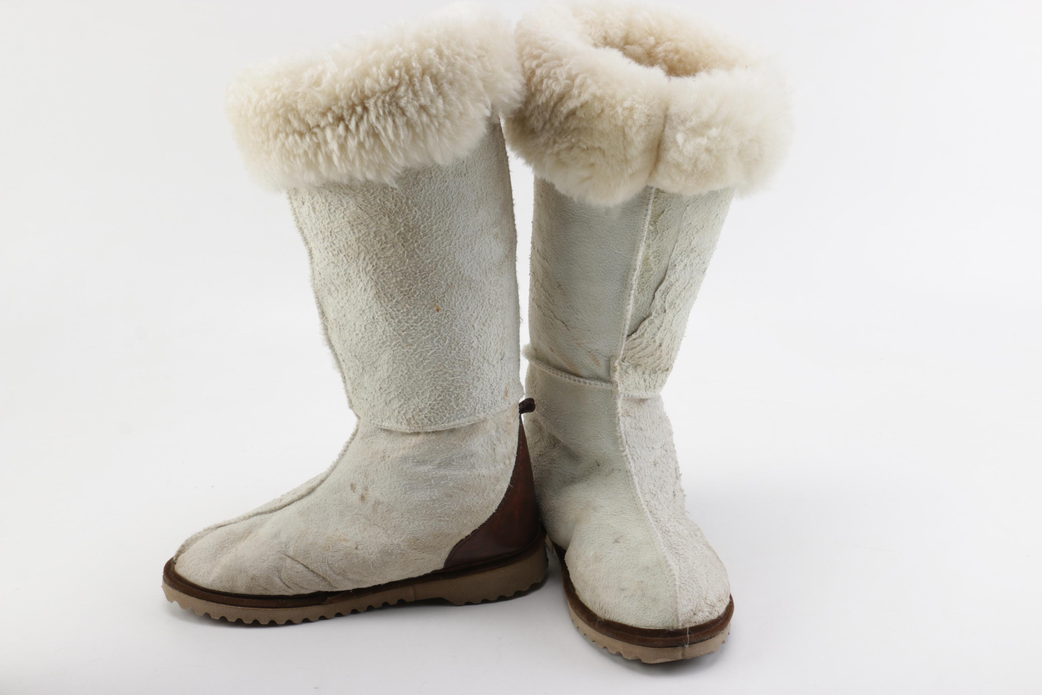 Pair of Women's Boots Including PrimaLoft Rabbit Fur Boots
