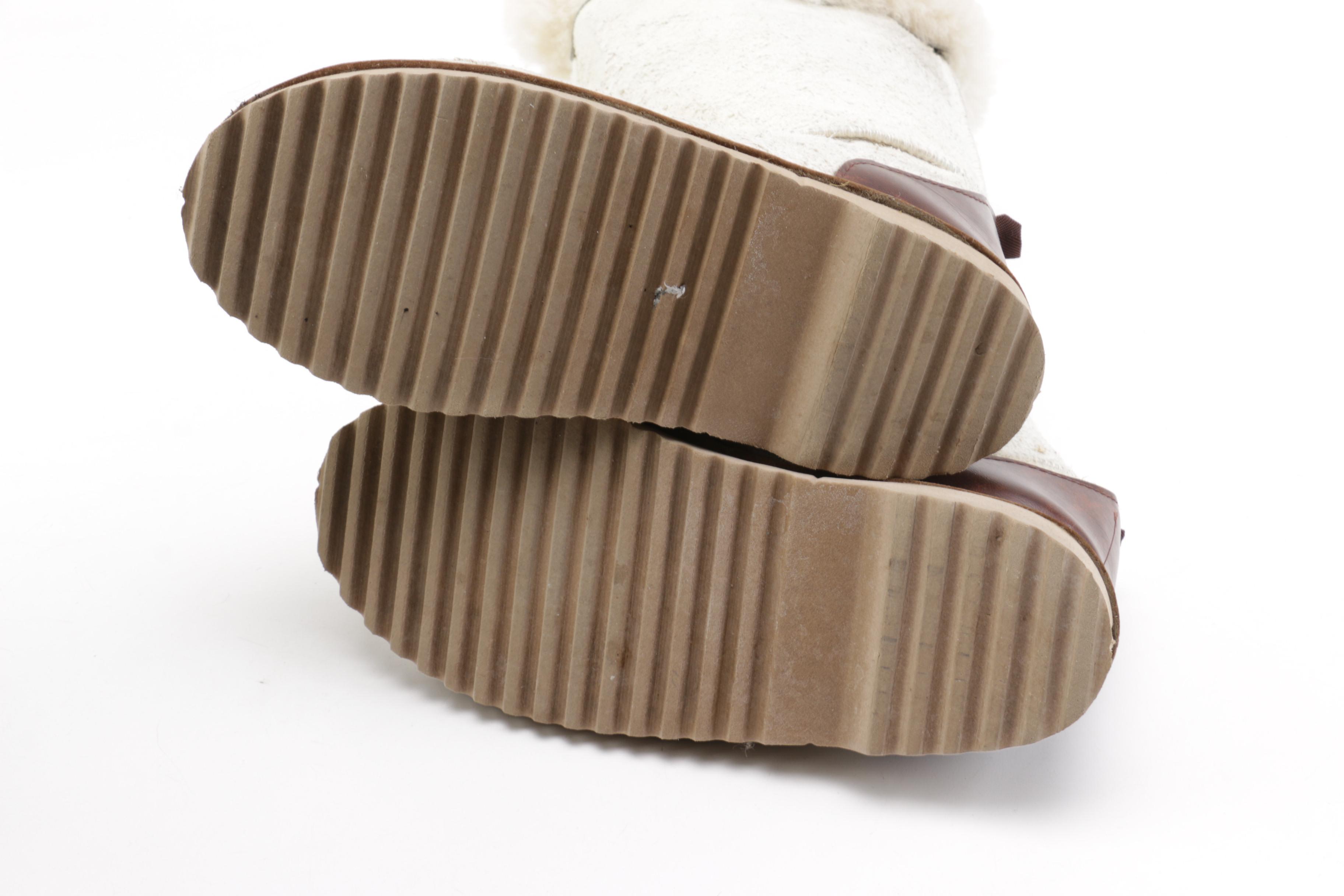 Pair of Women's Boots Including PrimaLoft Rabbit Fur Boots